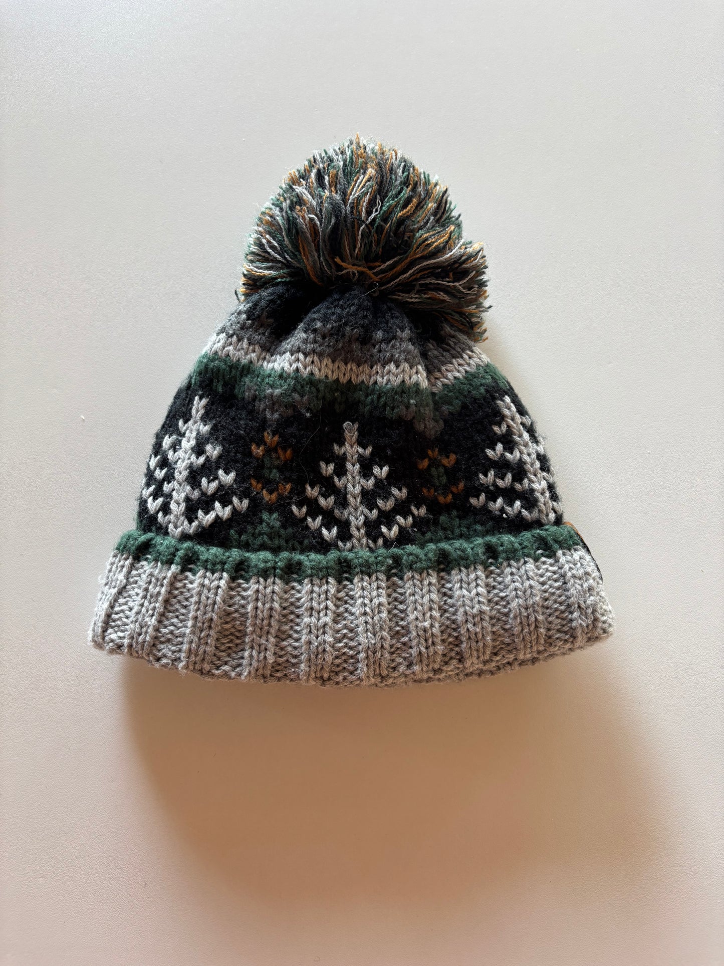 Knit Tree Patterned Toque