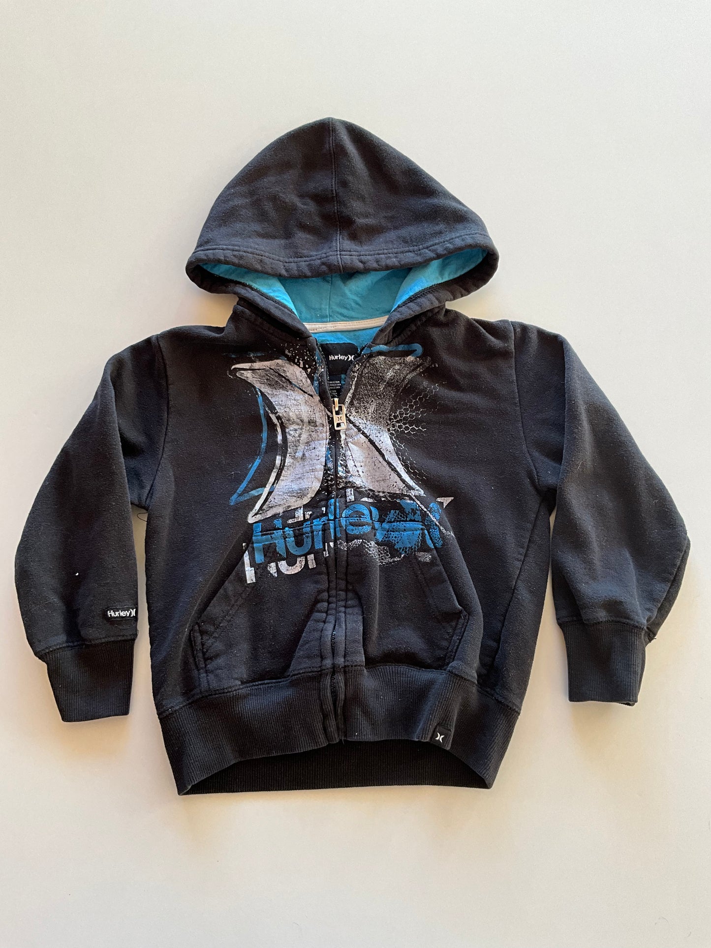 Black & Blue Hurley Zip Up