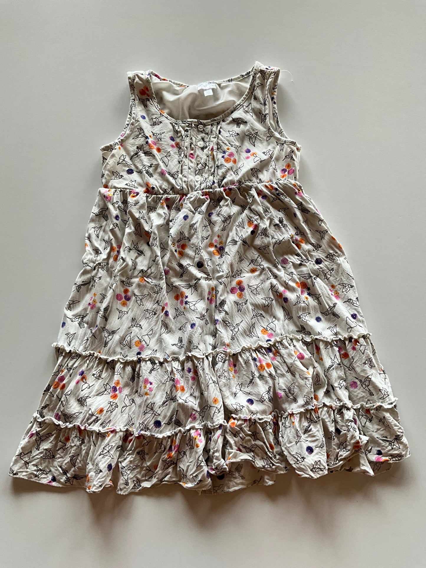 White Origami Birds Dress