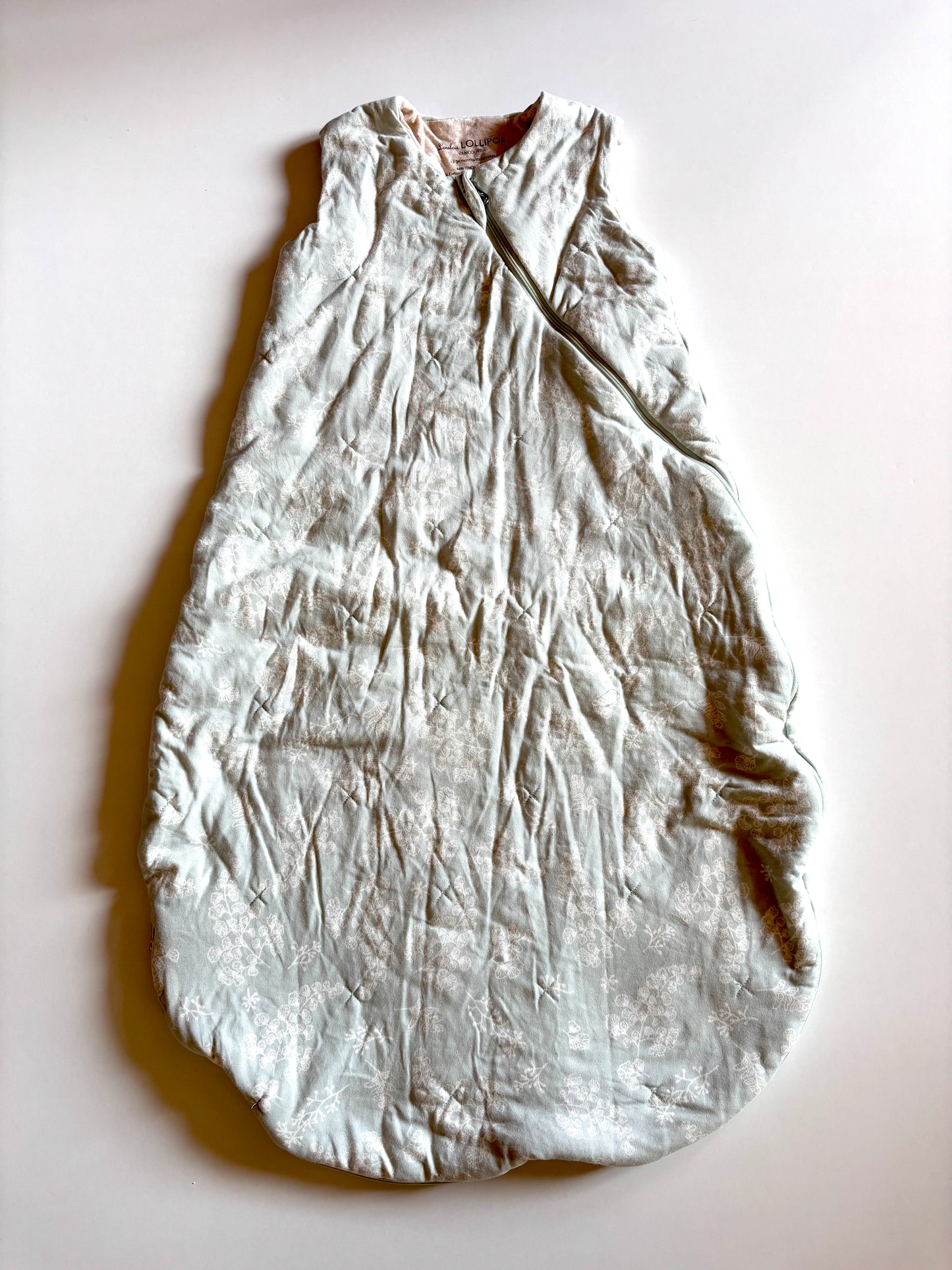 Mint Floral Quilted Sleepsack