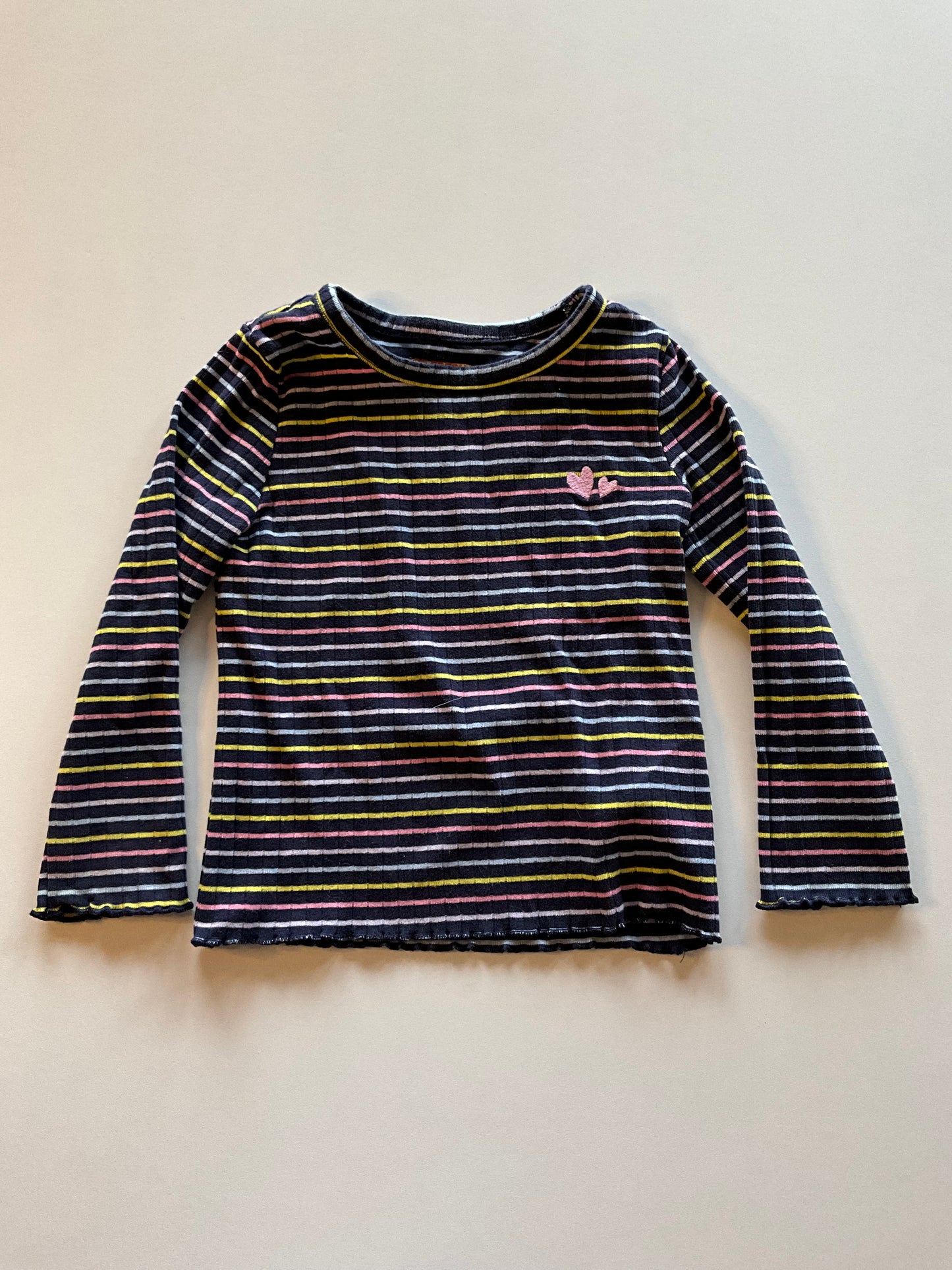 Rainbow Striped Ribbed Shirt