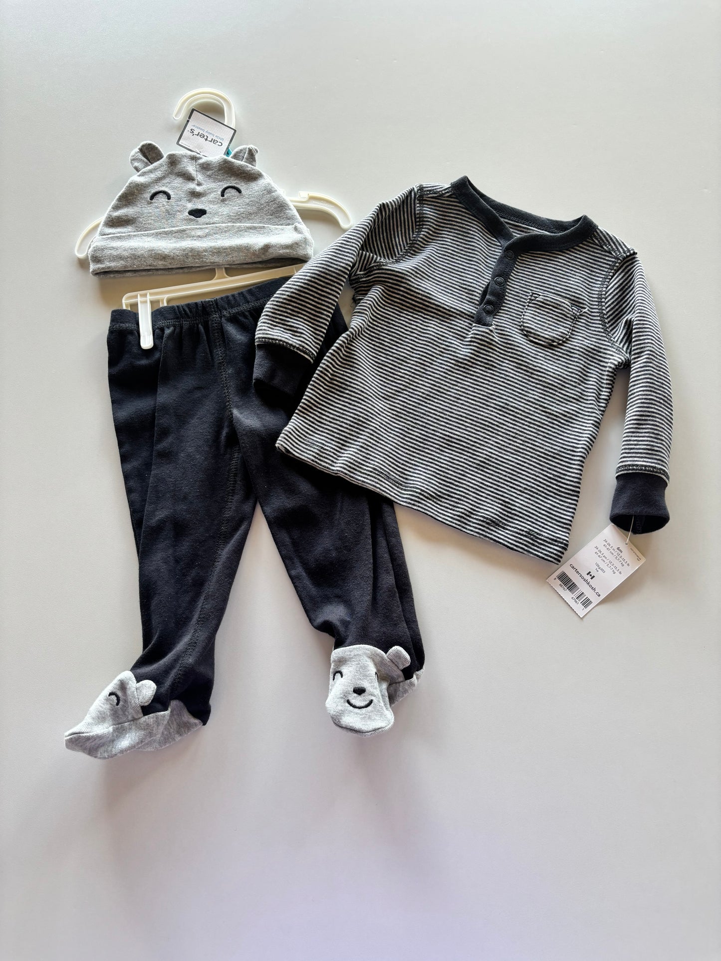 BNWT 3pc Grey Bear Set