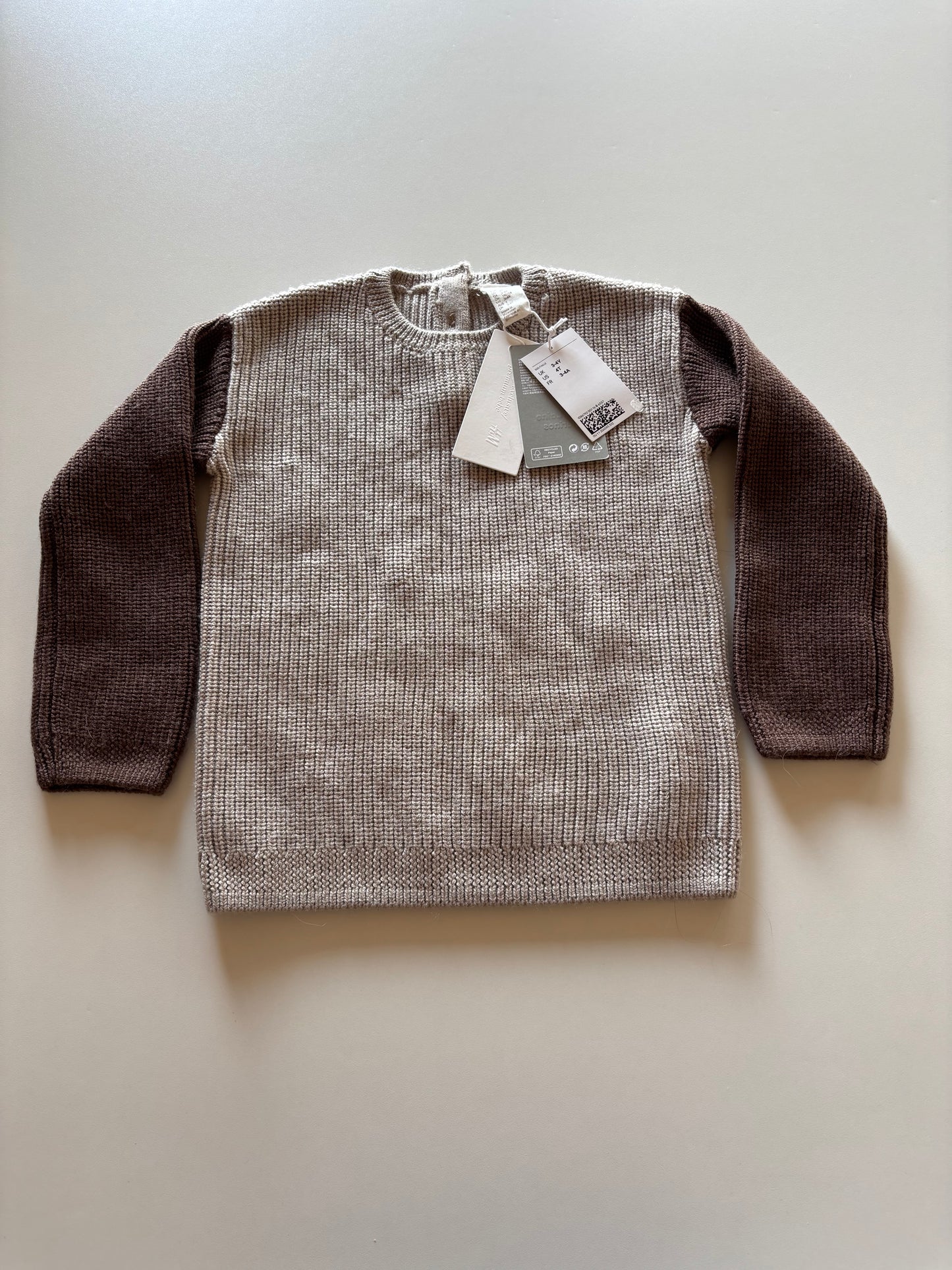 BNWT Brown & Taupe Knit Sweater