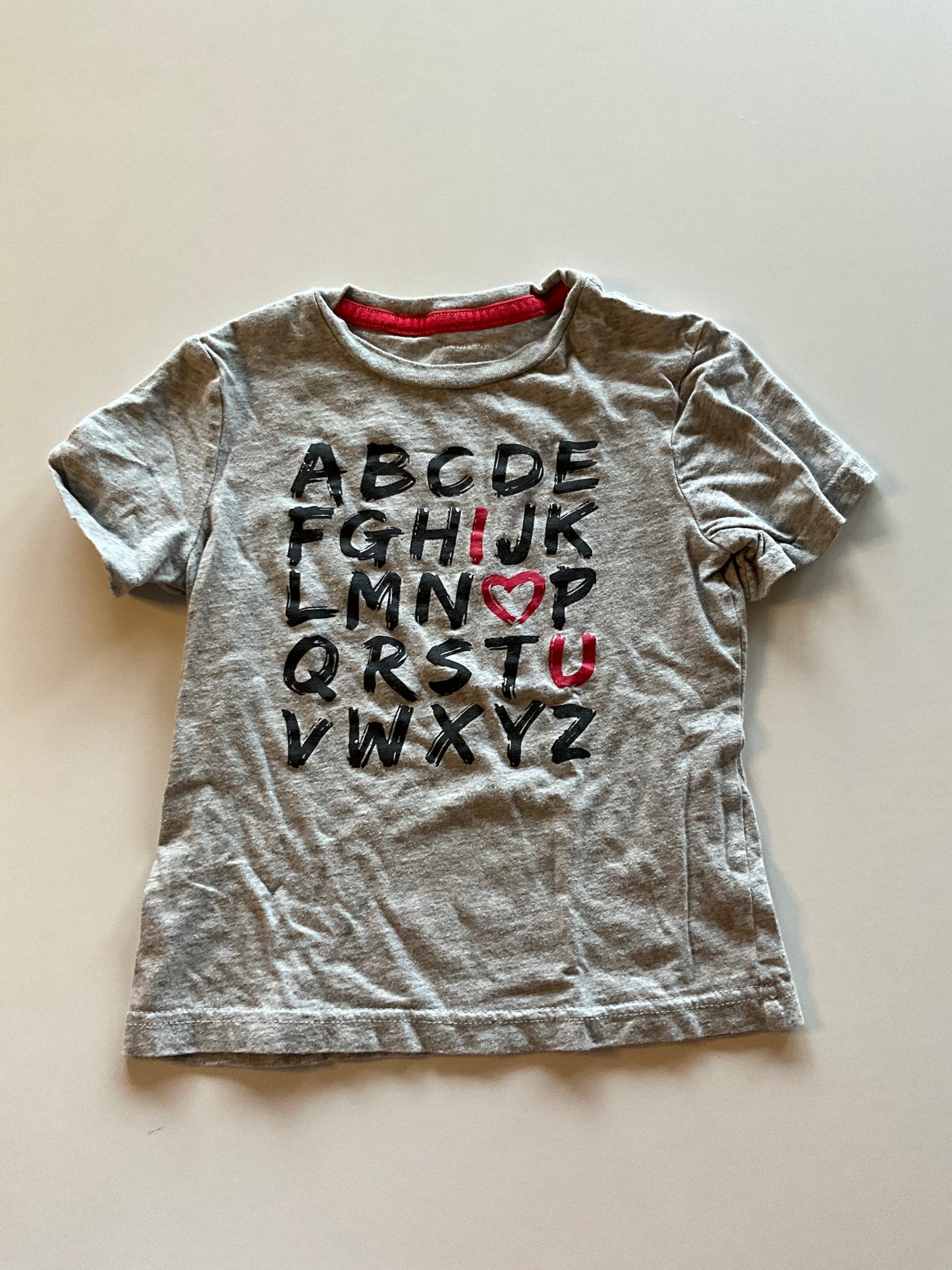 Grey ABC I Love You Tee