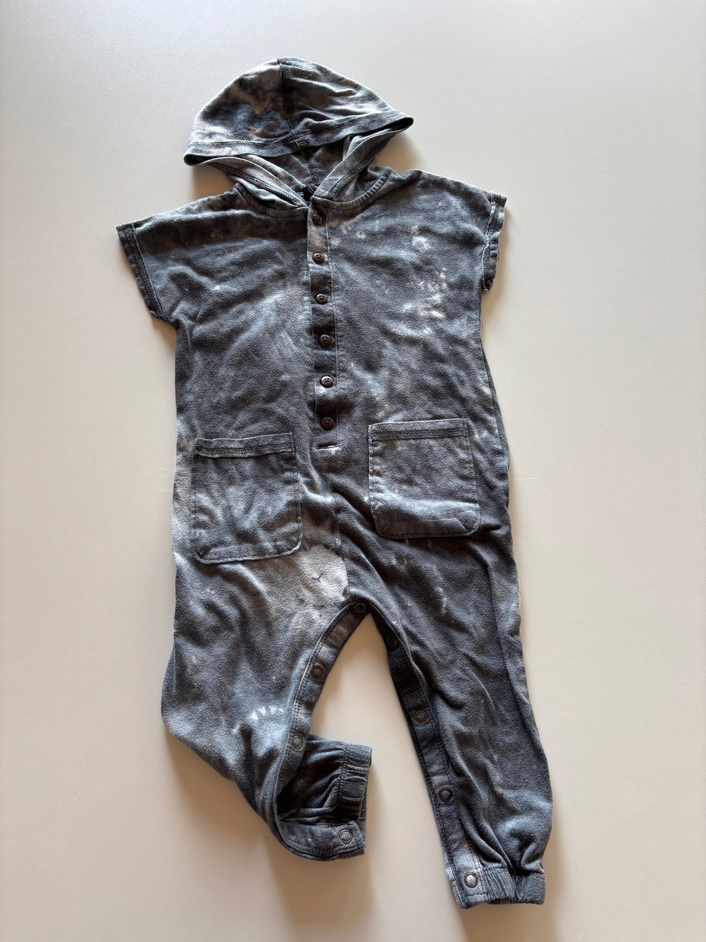 Grey Tie Dye Romper