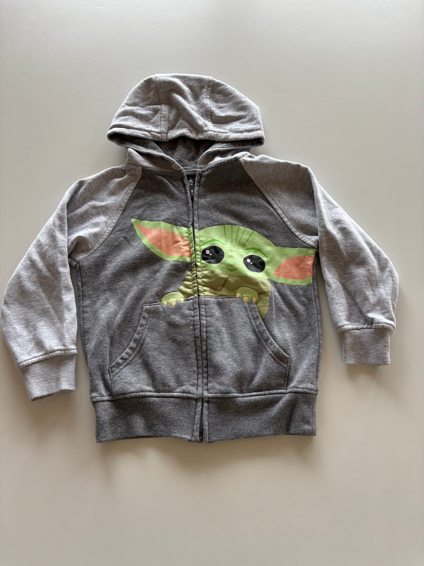 Grey Grogu Zip Up Hoodie