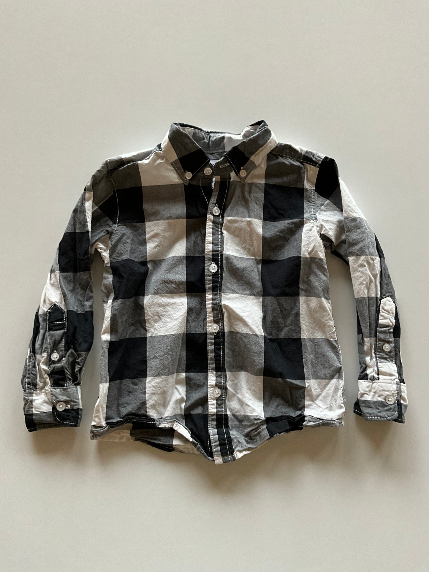 Black & White Plaid Button Up