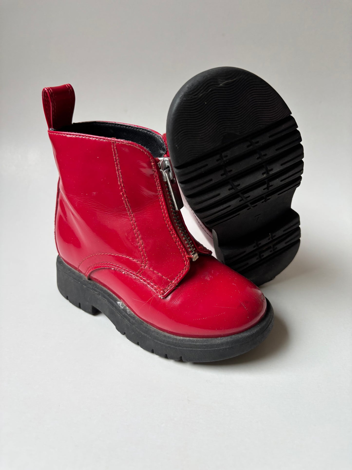 Red Patent Booties