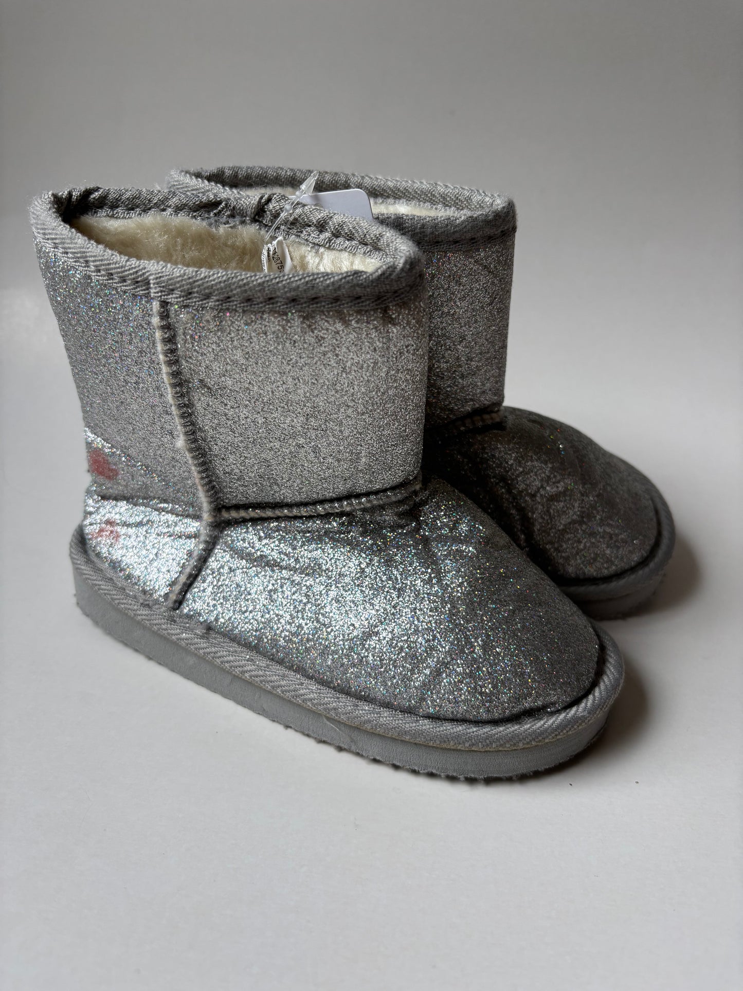 Silver Faux Ugg Boots