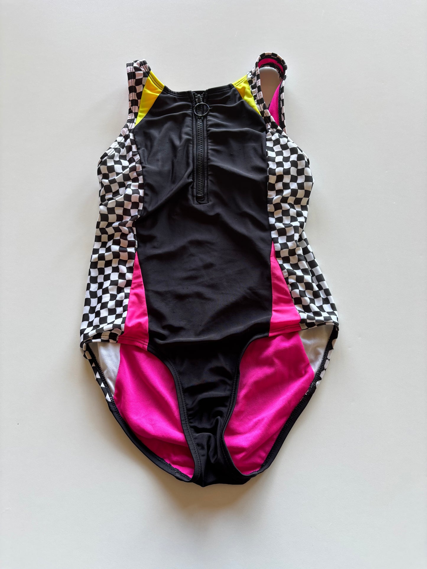 Black & Checkered Swim Suit
