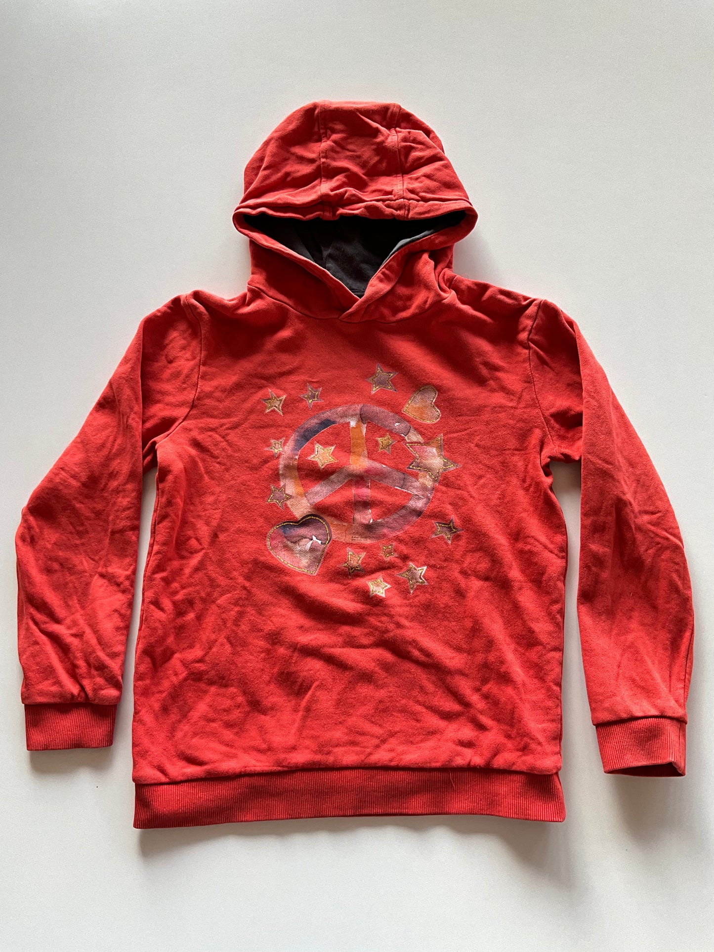 Coral Red Peace Hoodie