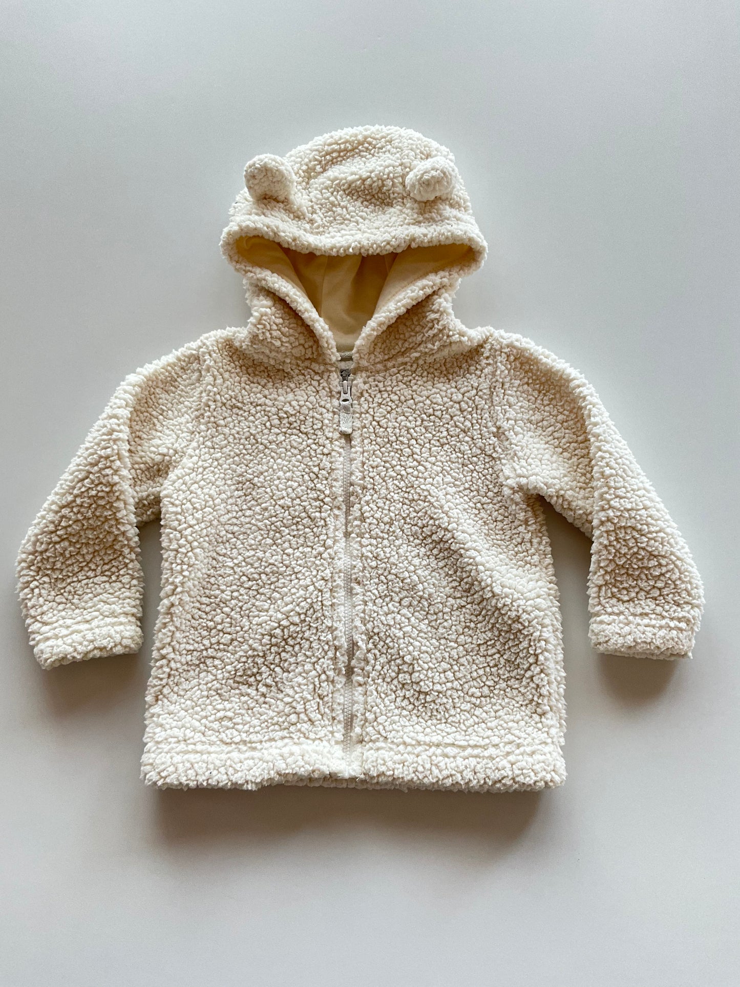 Cream Teddy Fleece Zip Up