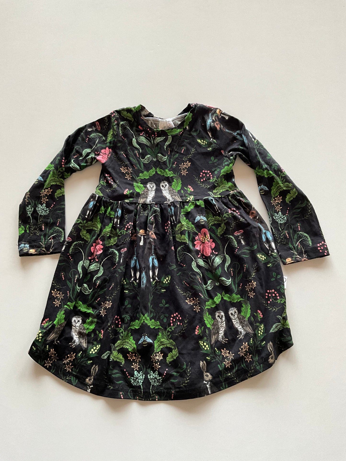Black Owl Woodsy Dress