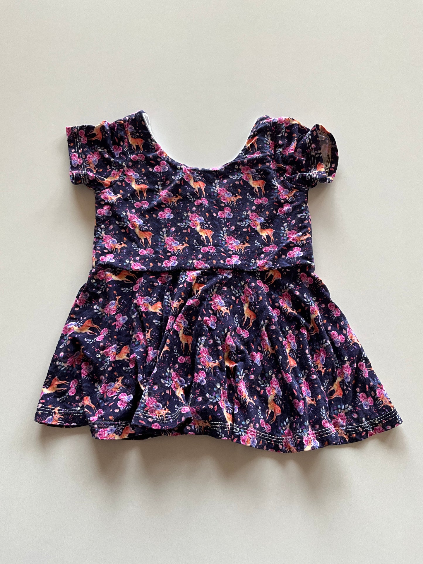 Floral Deer Peplum Tee