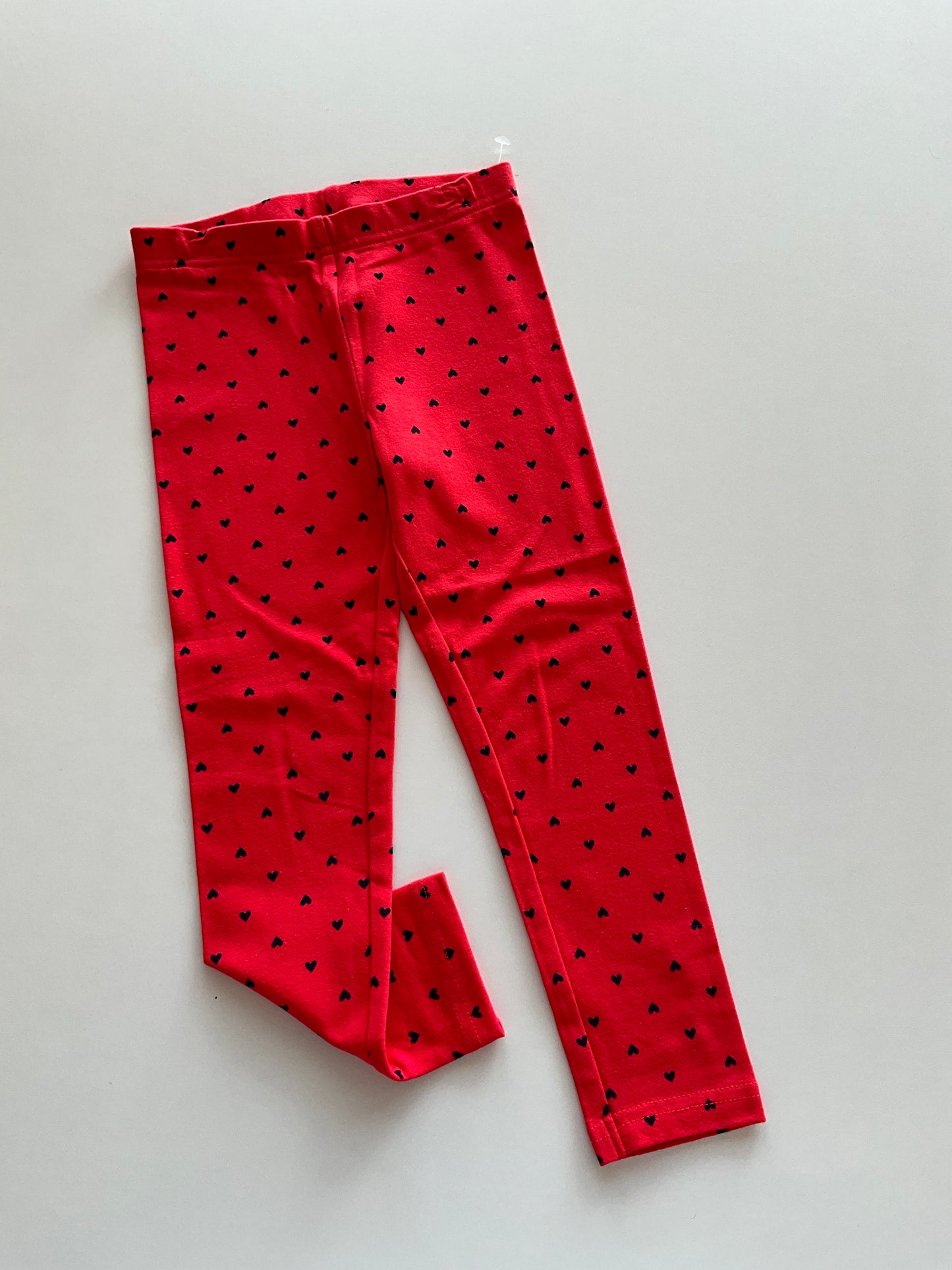 BNWOT Red With Navy Hearts Leggings