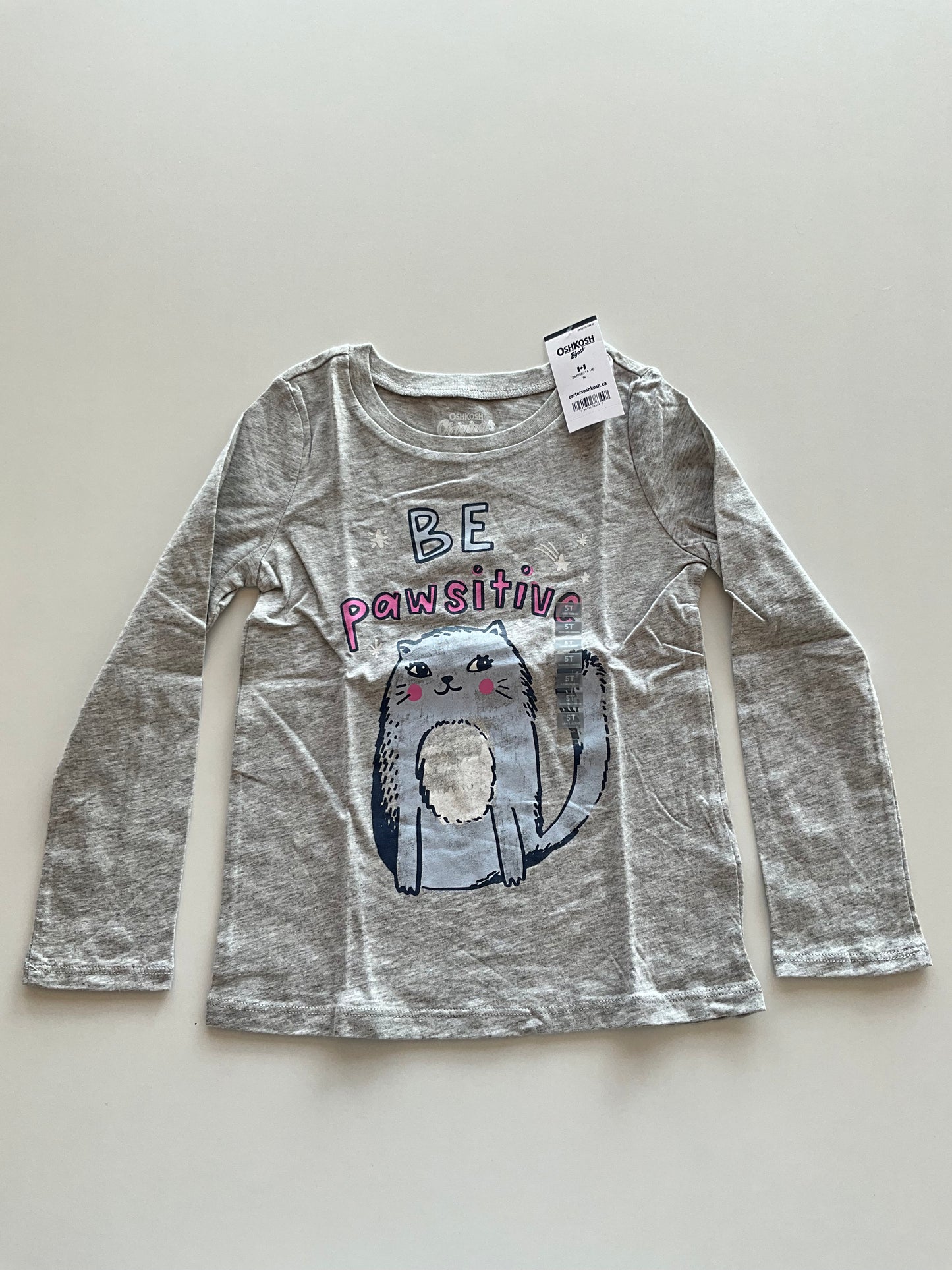 BNWT Grey Be Pawsitive Shirt