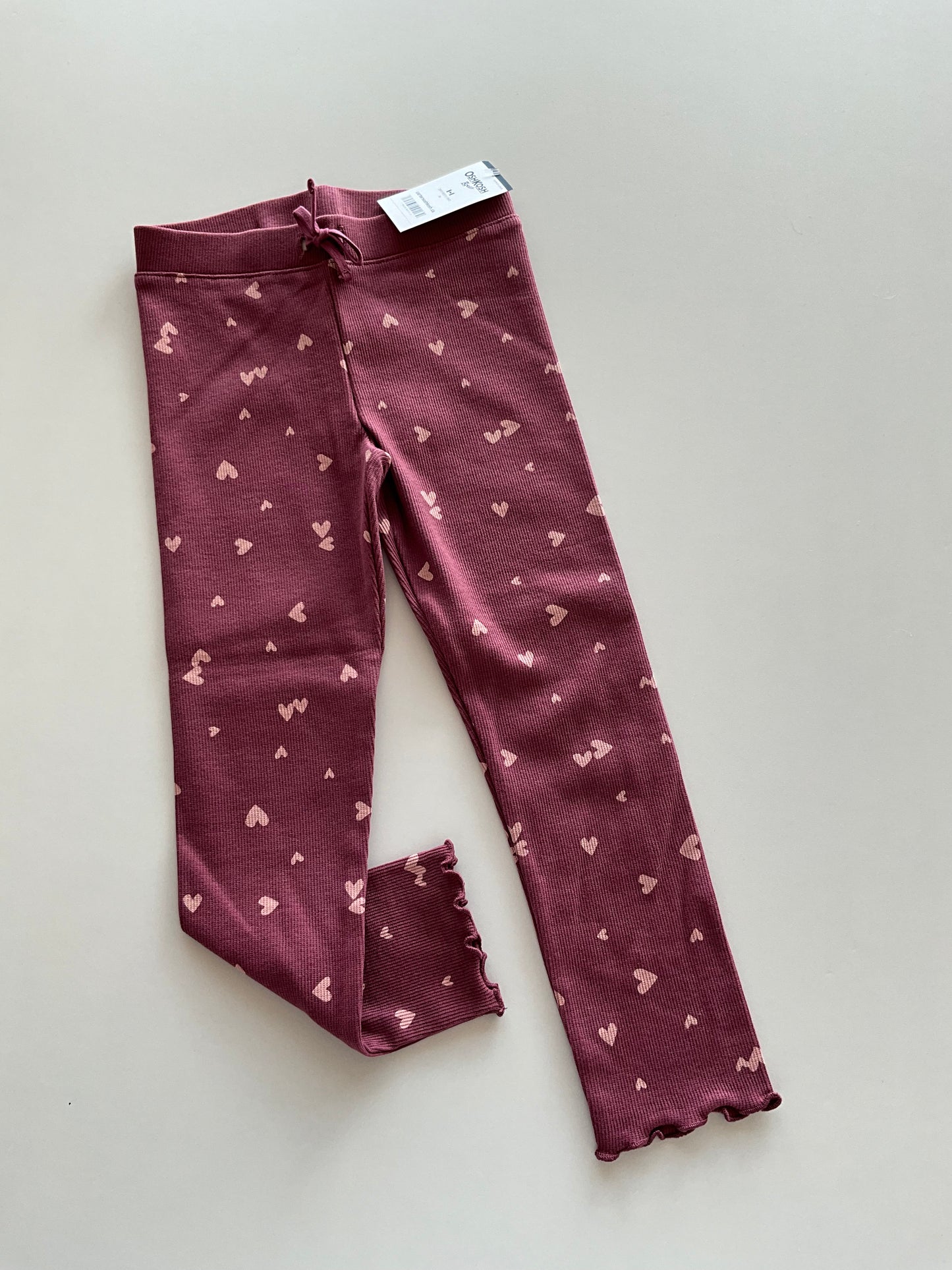 BNWT Ribbed Mauve Heart Leggings