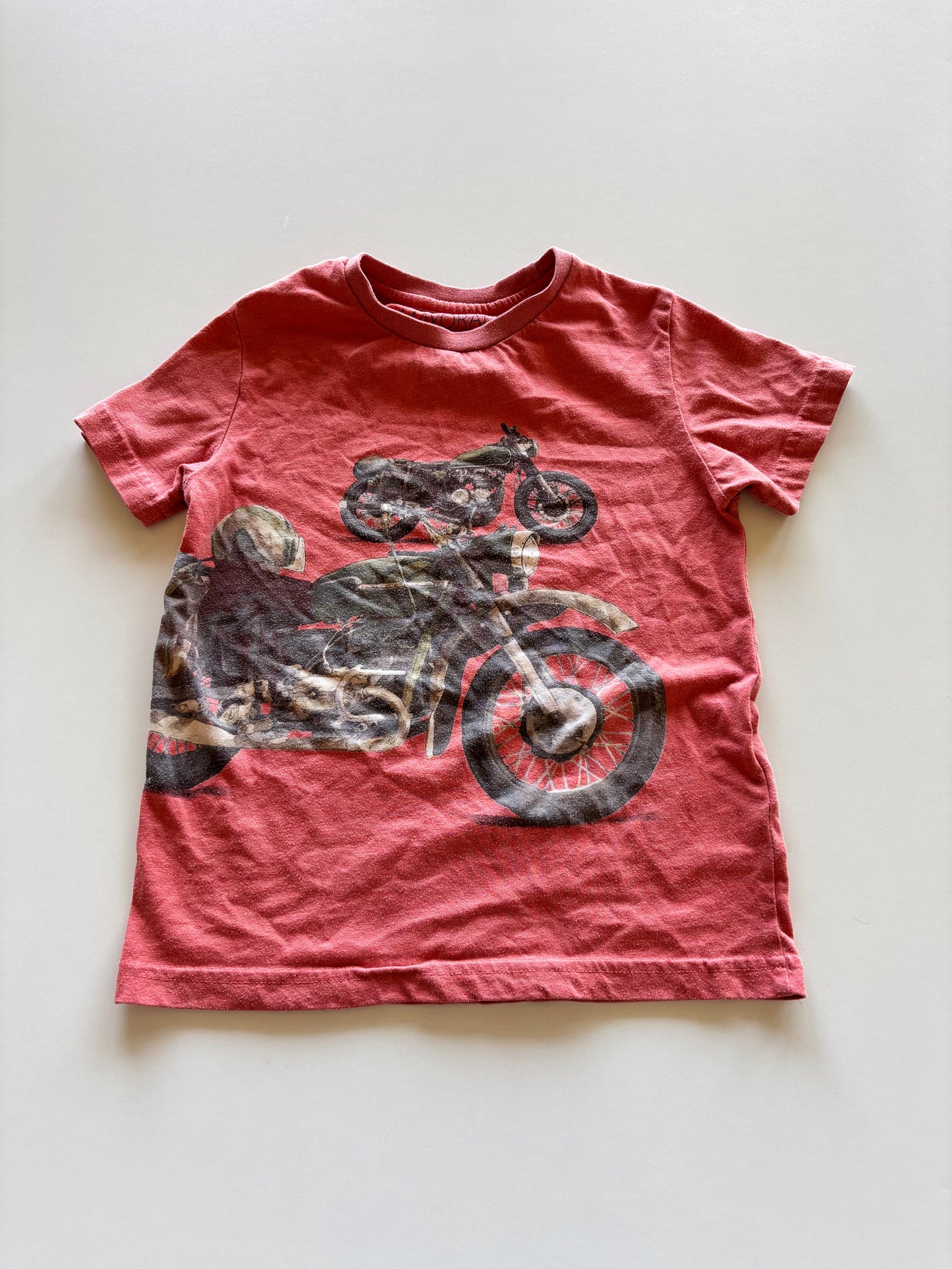 Orangish Red Motorcycle Tee
