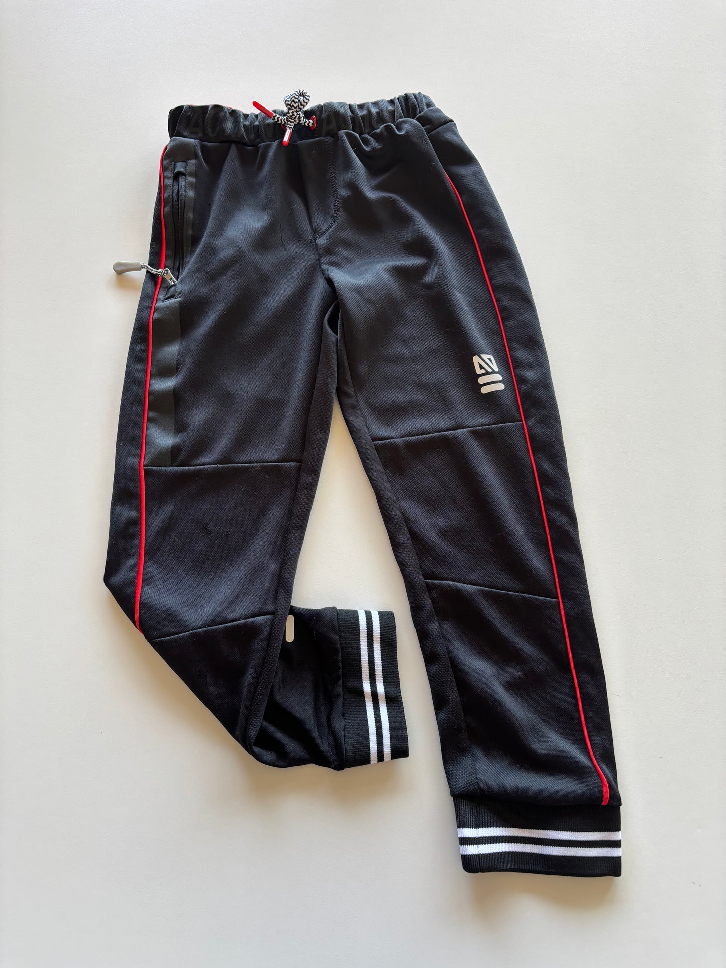 Black & Red Athletic Joggers