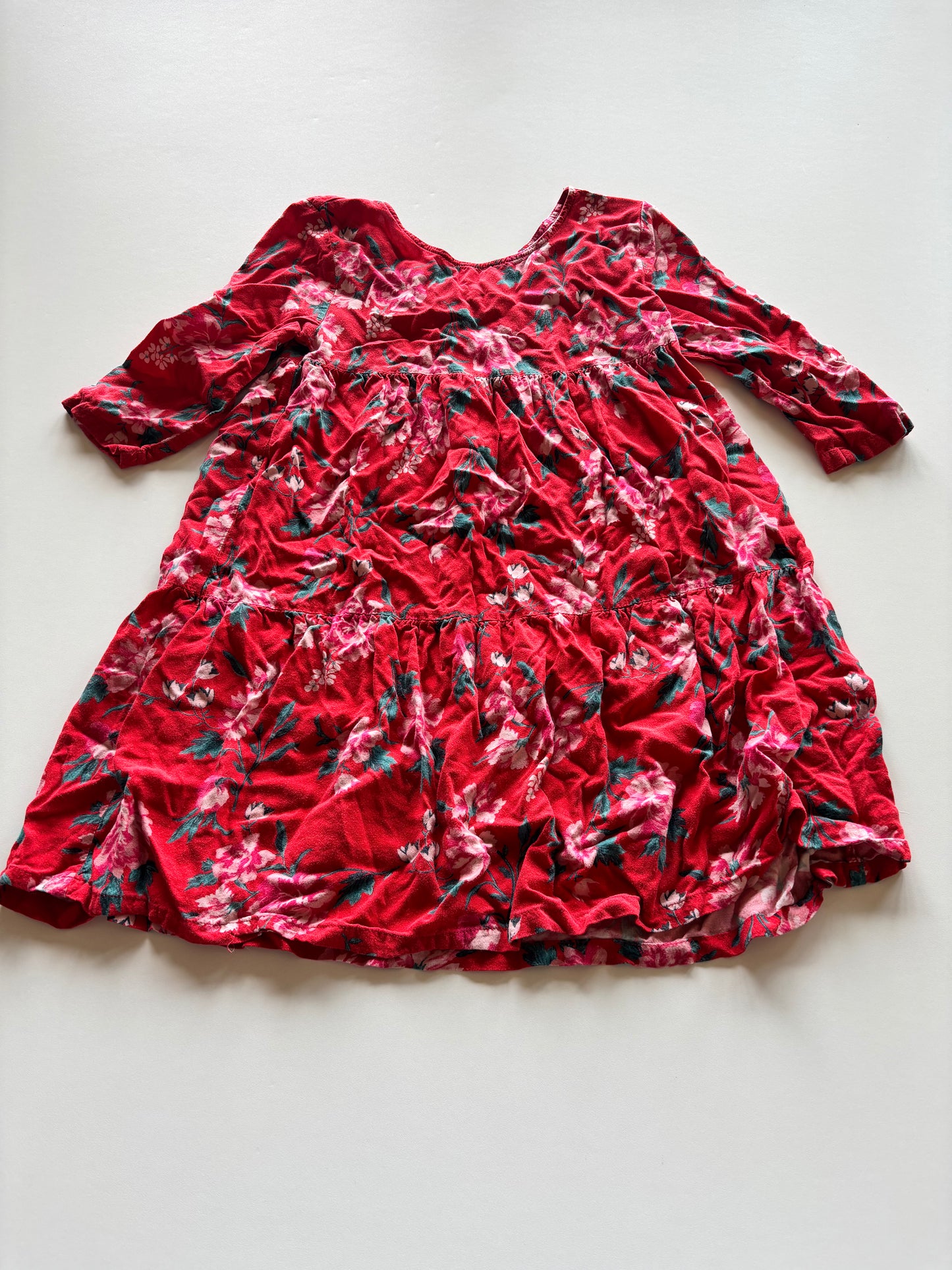 Red Floral Tunic Dress