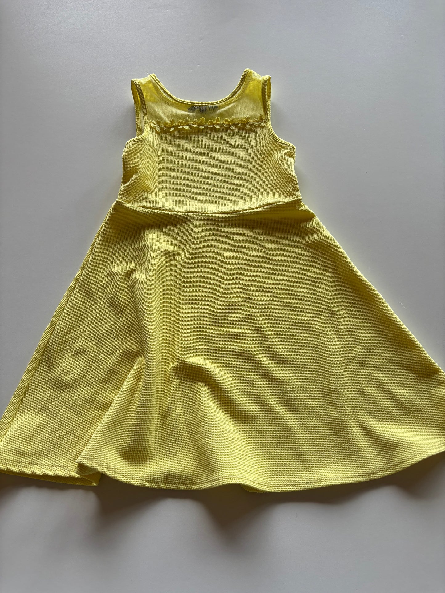 Textured Yellow Dress