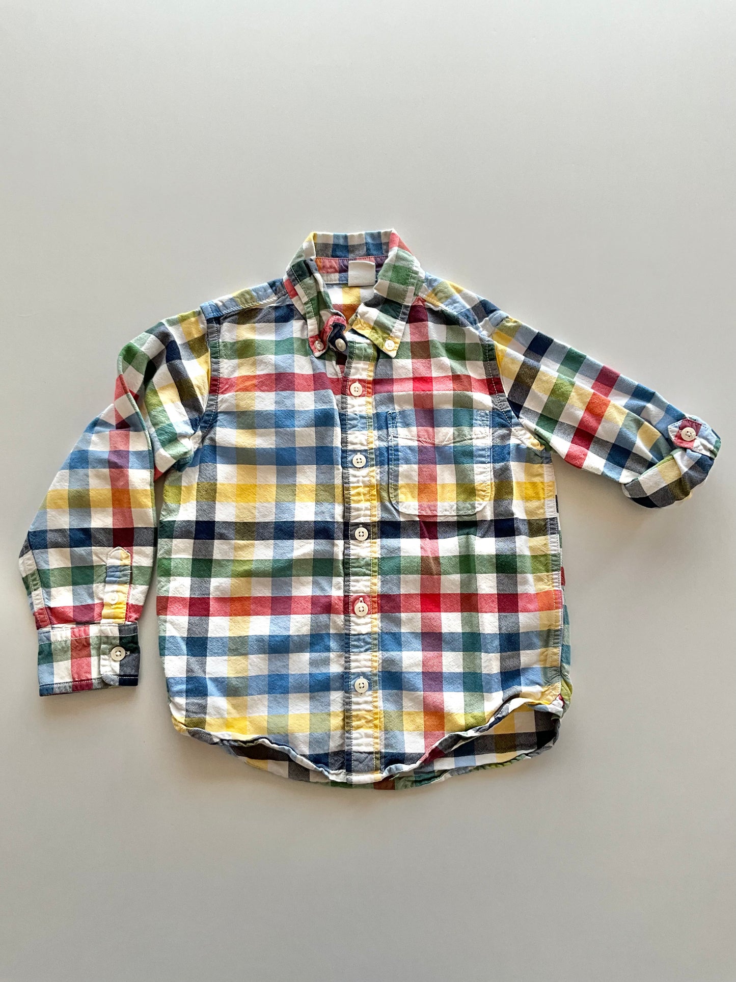 Colourful Plaid Button Up Shirt