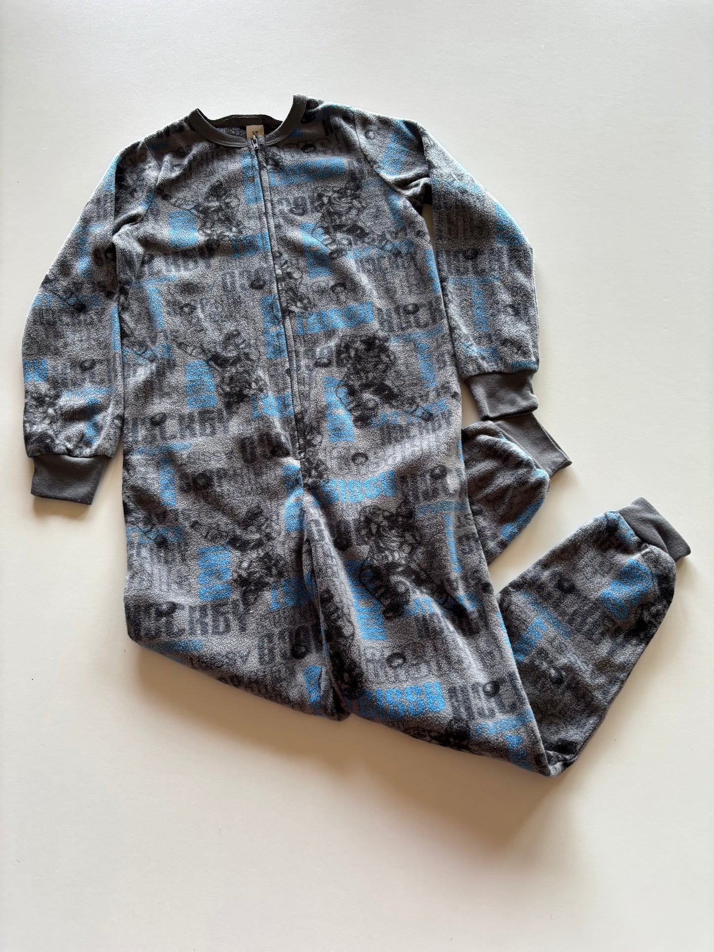 Grey Fleece Hockey Pajamas