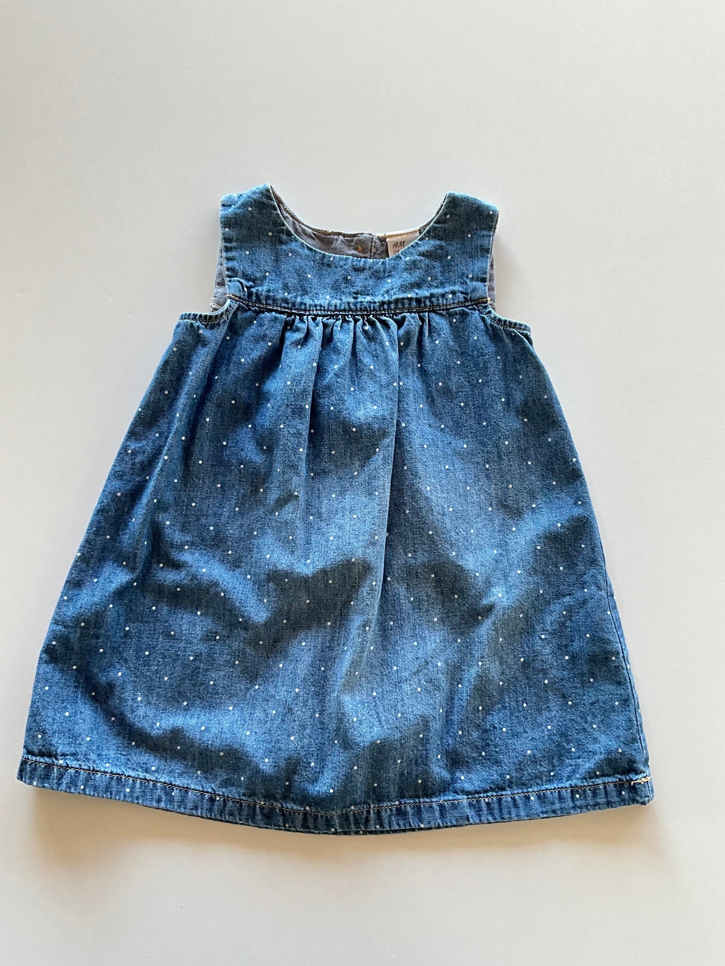 Polka Dot Denim Dress