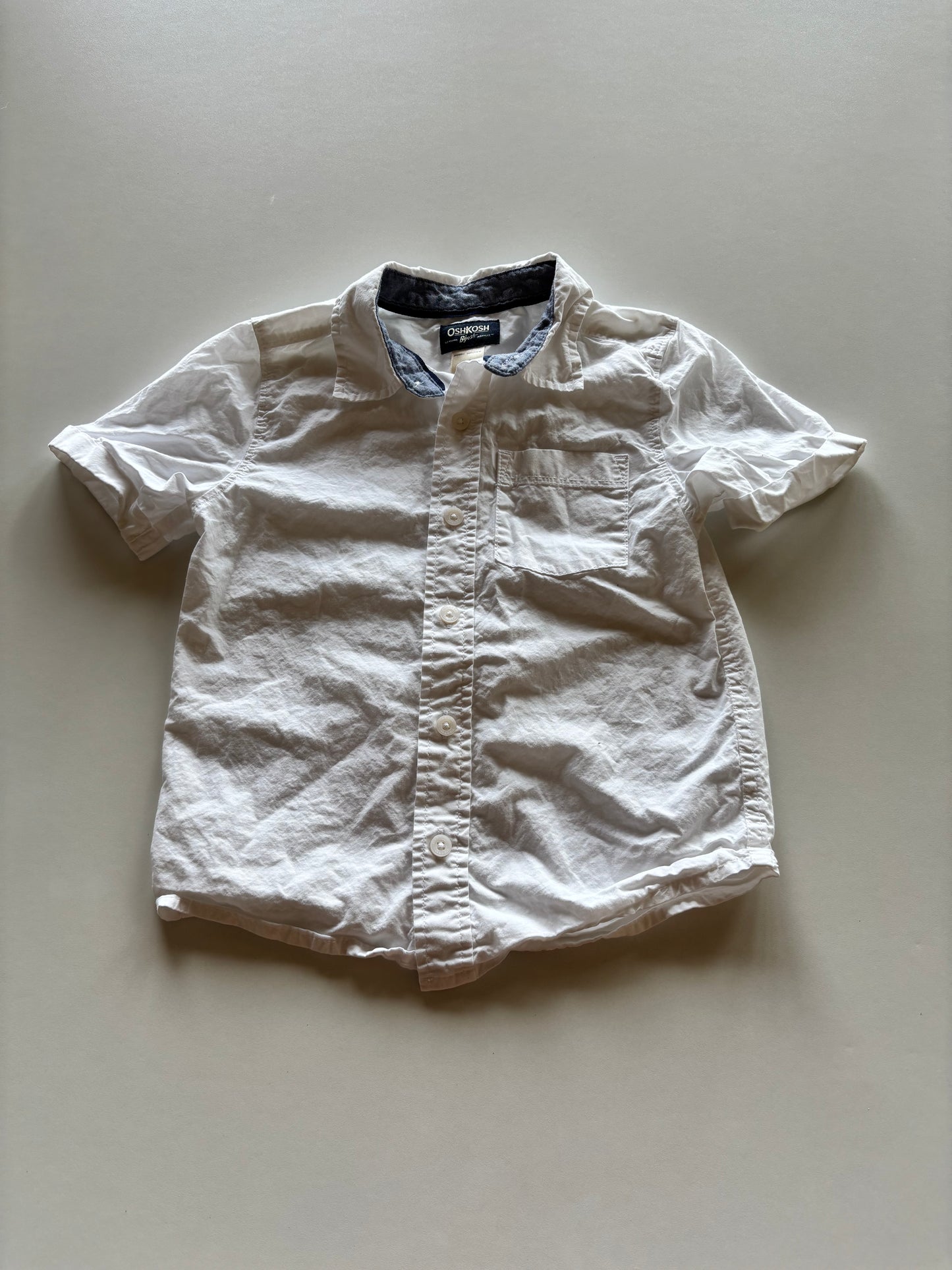 White Button Up Tee