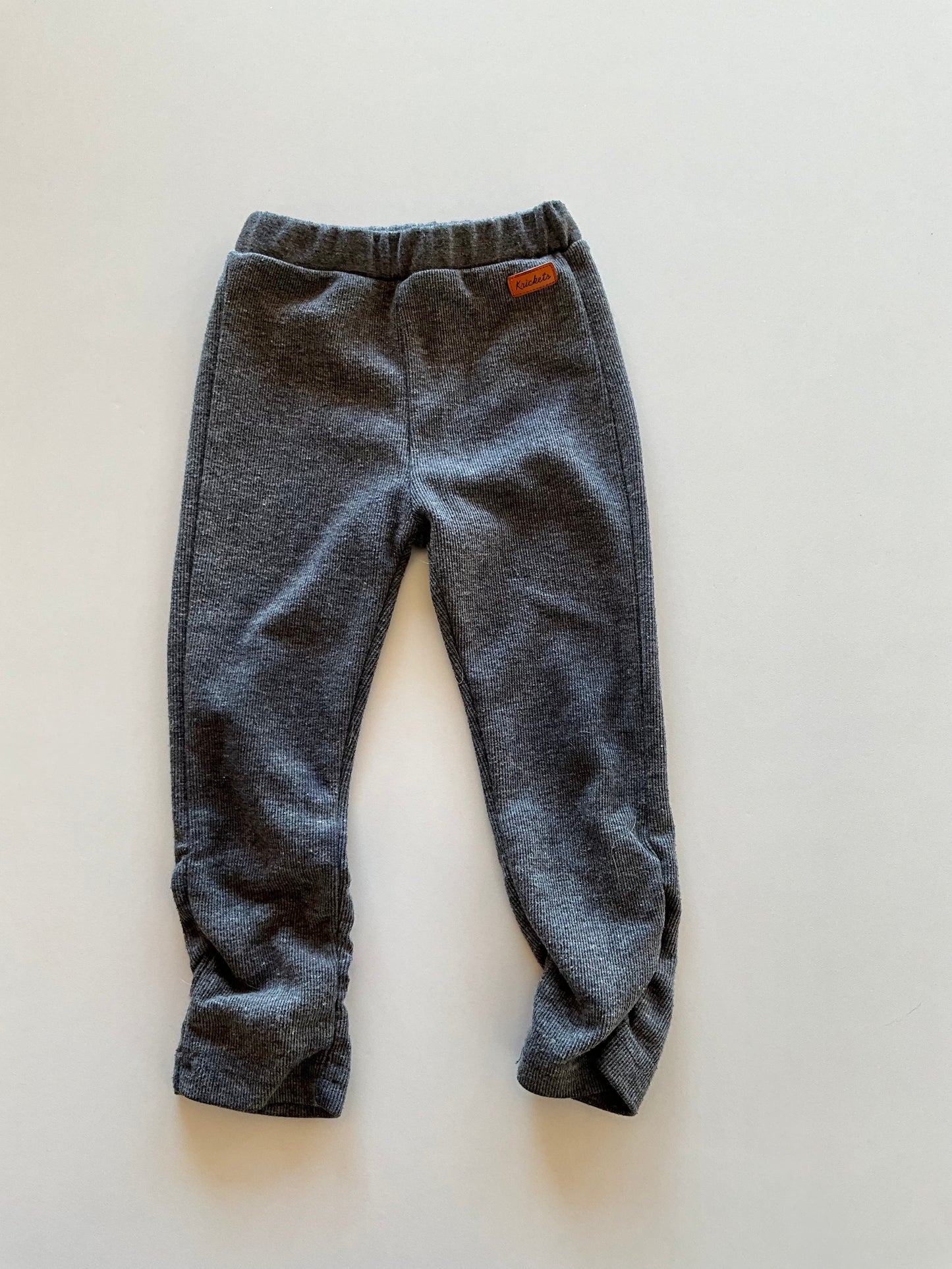Grey Ribbed Leggings