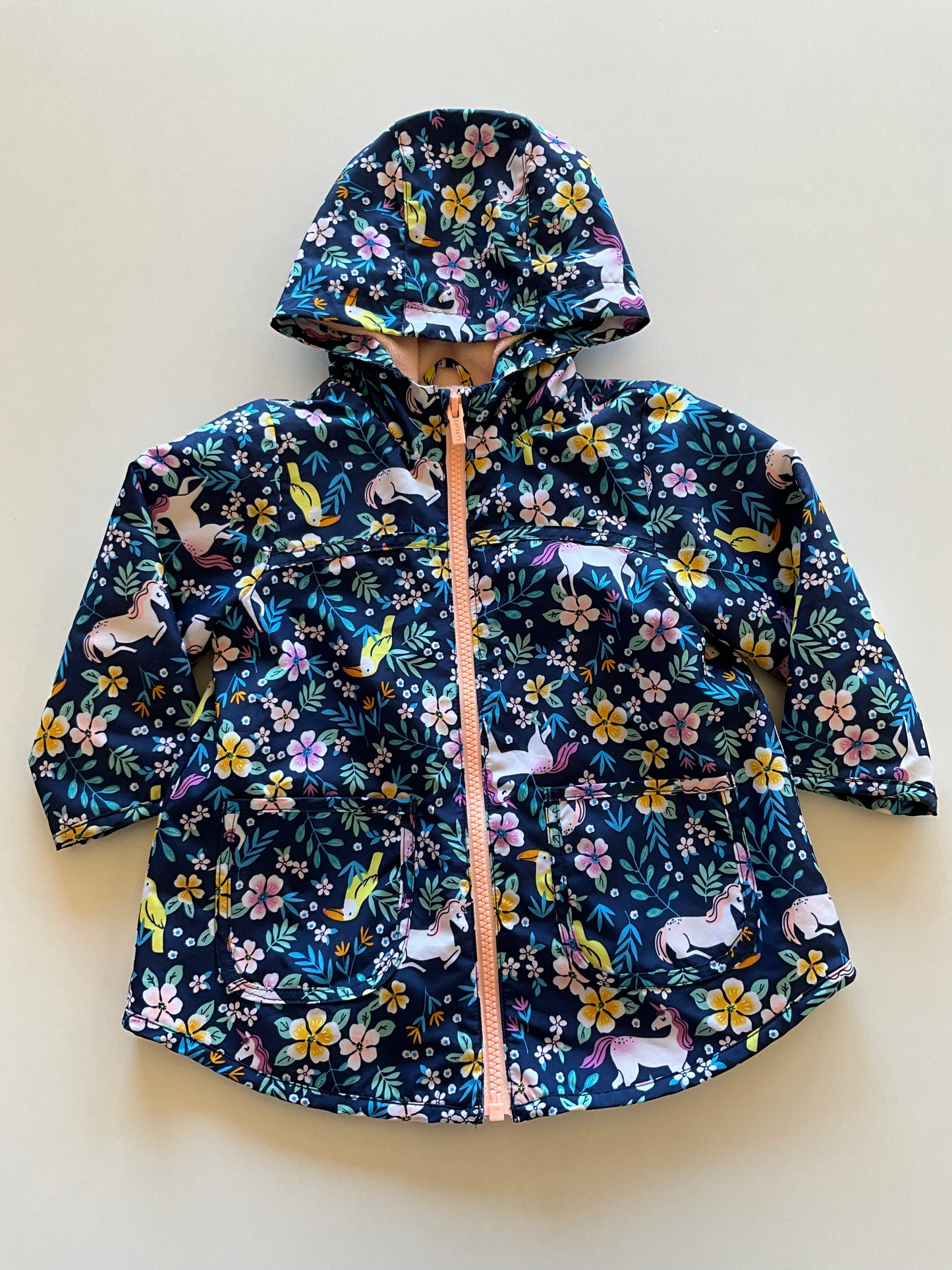 Floral Unicorn Rain Jacket