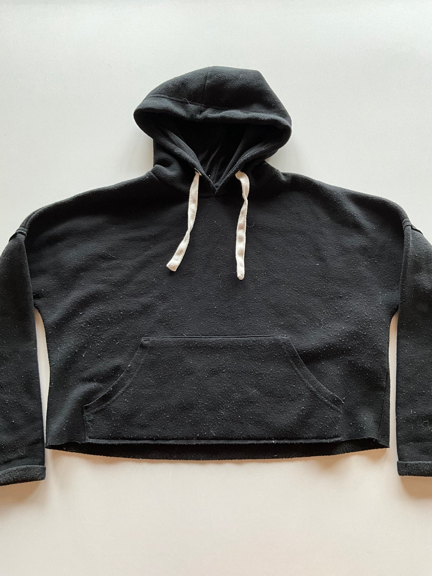 Black Cropped Hoodie