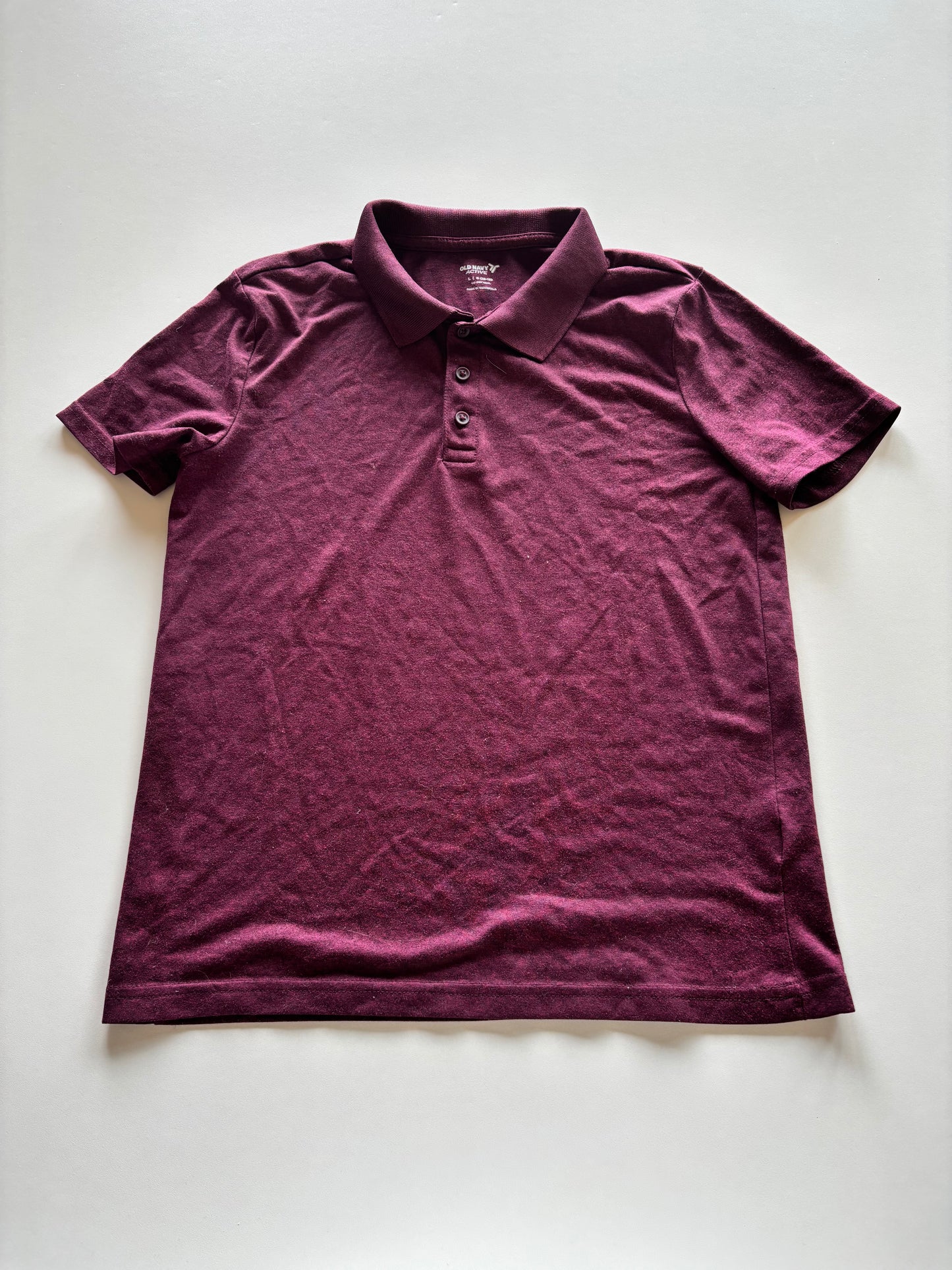 Burgundy Athletic Polo Tee