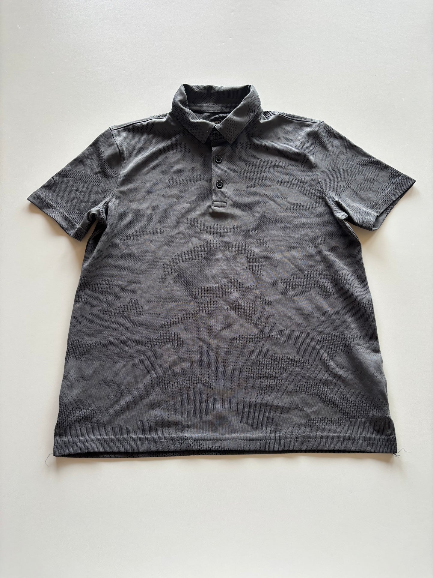 Grey Camo Athletic Polo Tee