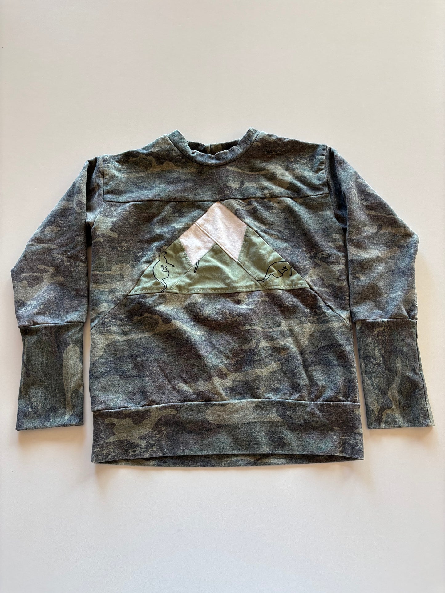 Green Camo Grow With Me Mountain Shirt