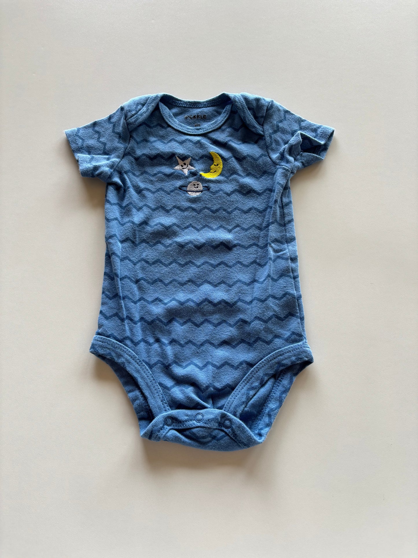 Blue Zig Zag Space Onesie