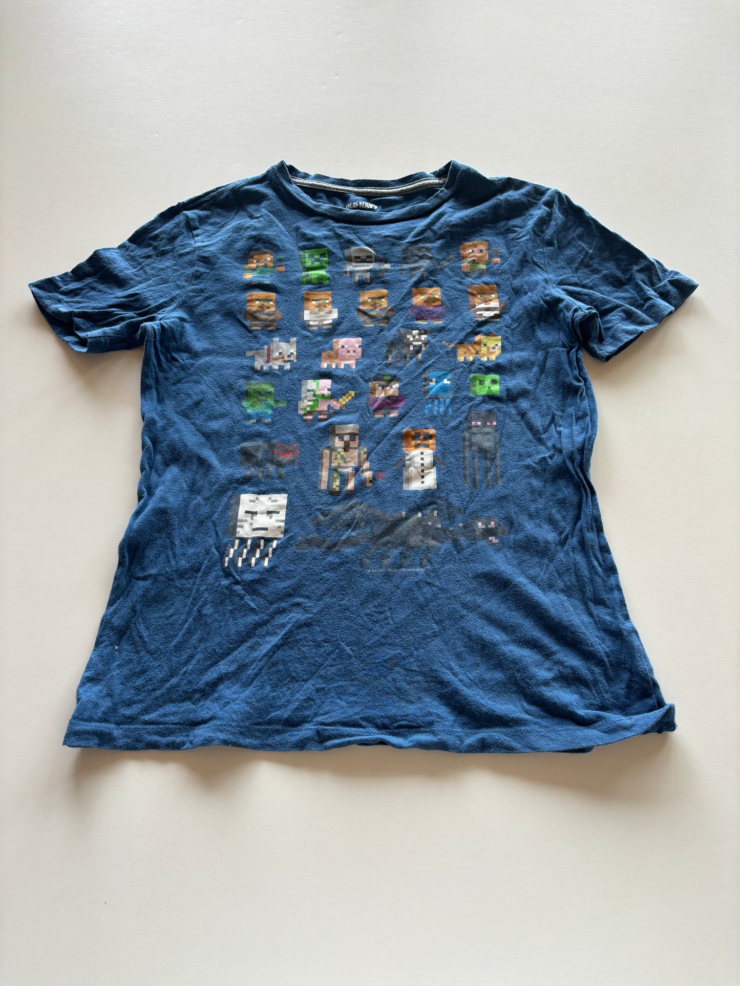 Blue Minecraft Character Tee