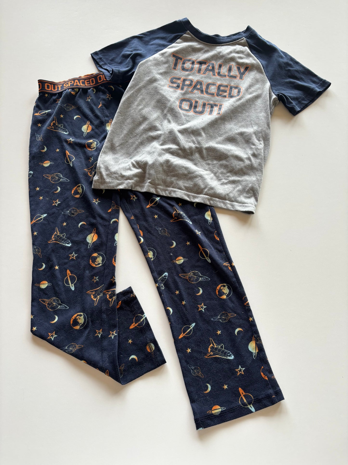 2pc Grey & Blue Space Pajamas