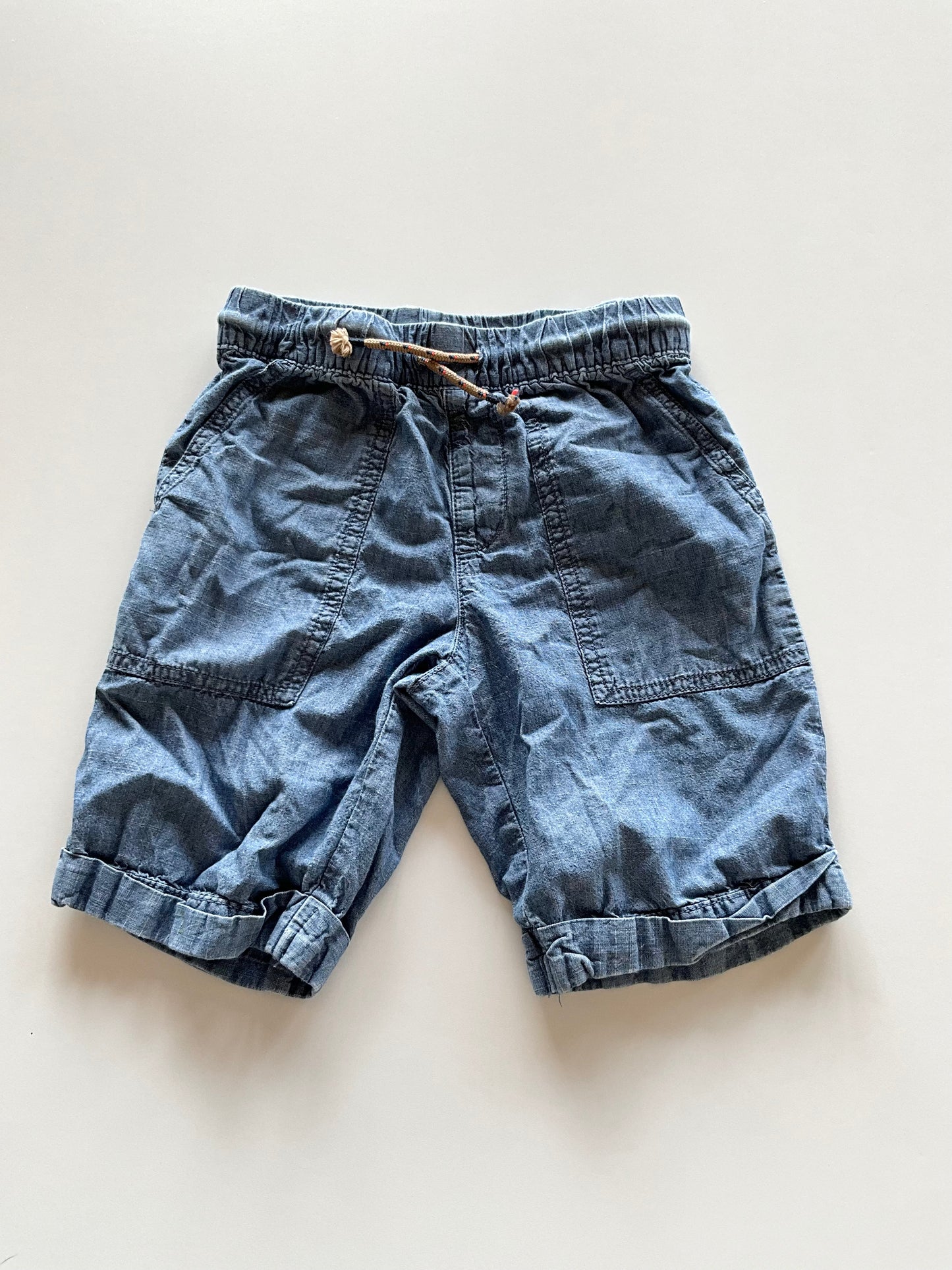 Chambray Cargo Shorts