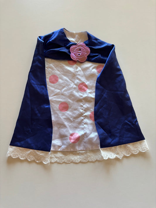 Reversible Blue or Polka Dot Cape
