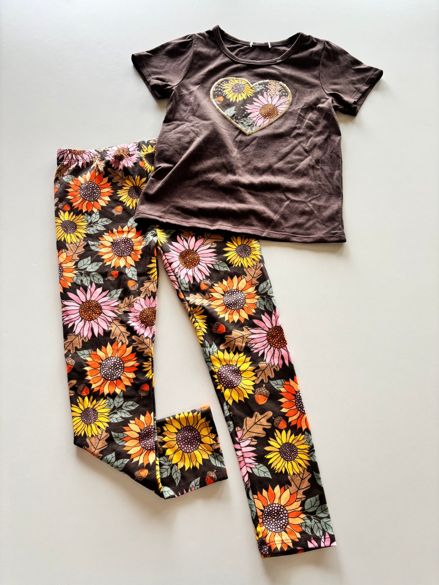 2pc Brown Sunflower Set