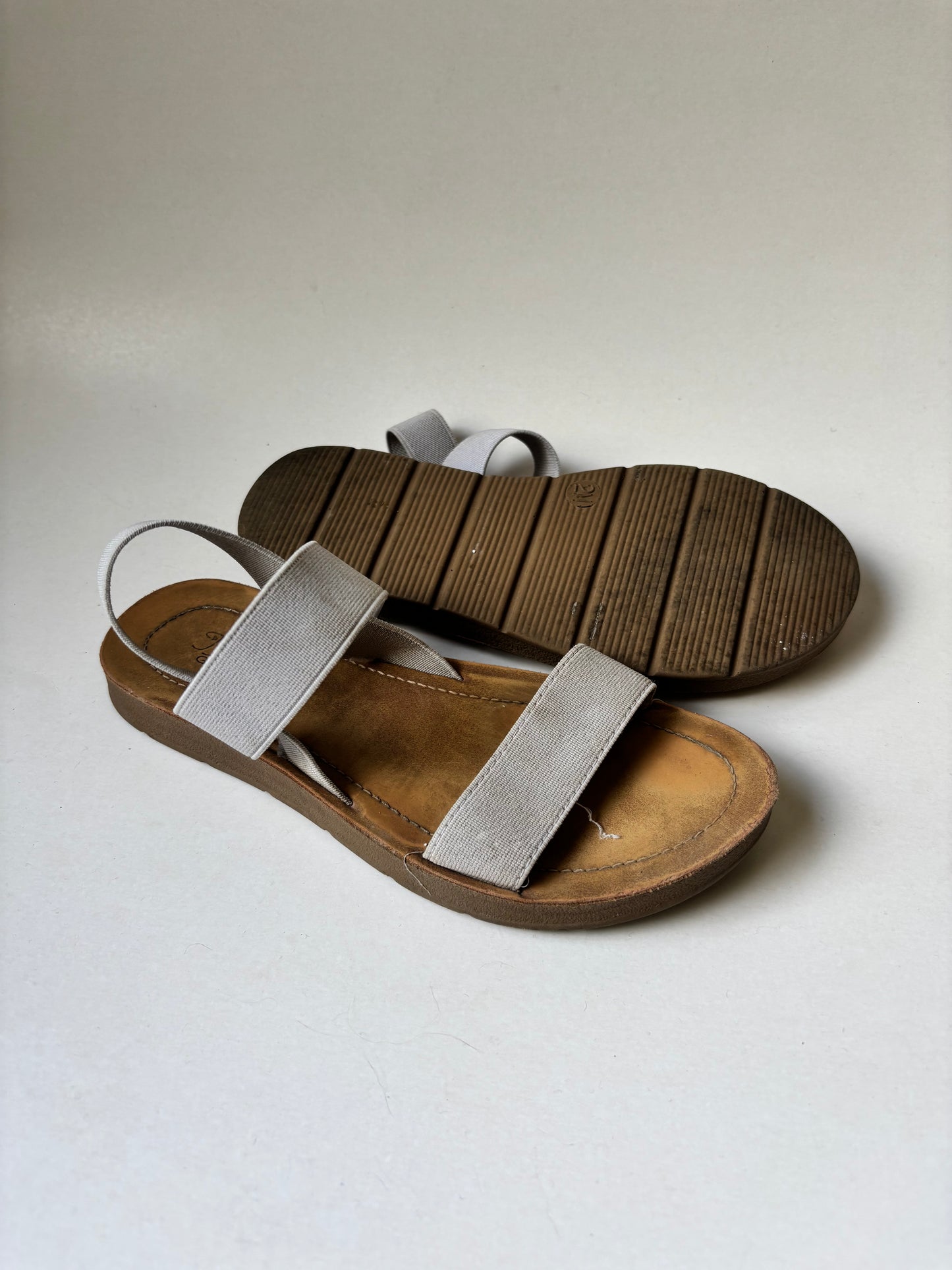 Purple Elastic Strap Sandals