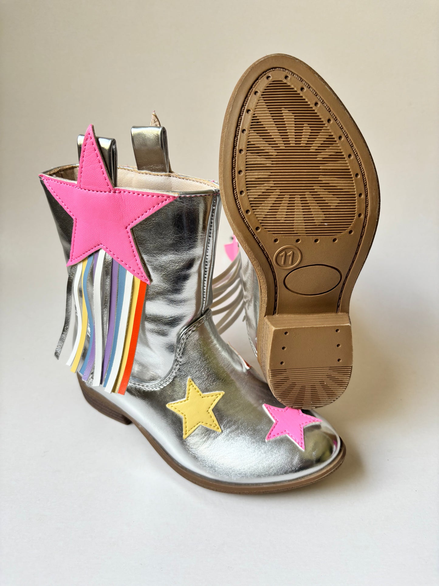 Silver Embellished Cowboy Boots