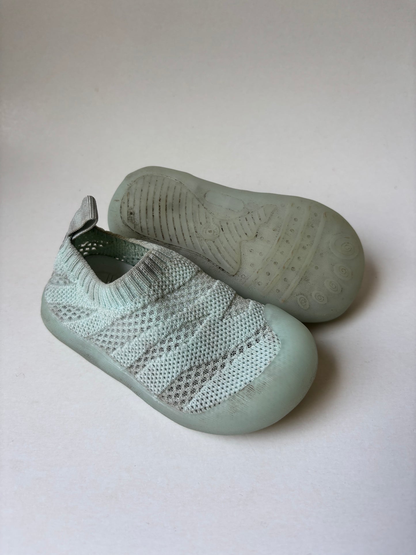Mint Mesh Slip On Shoes