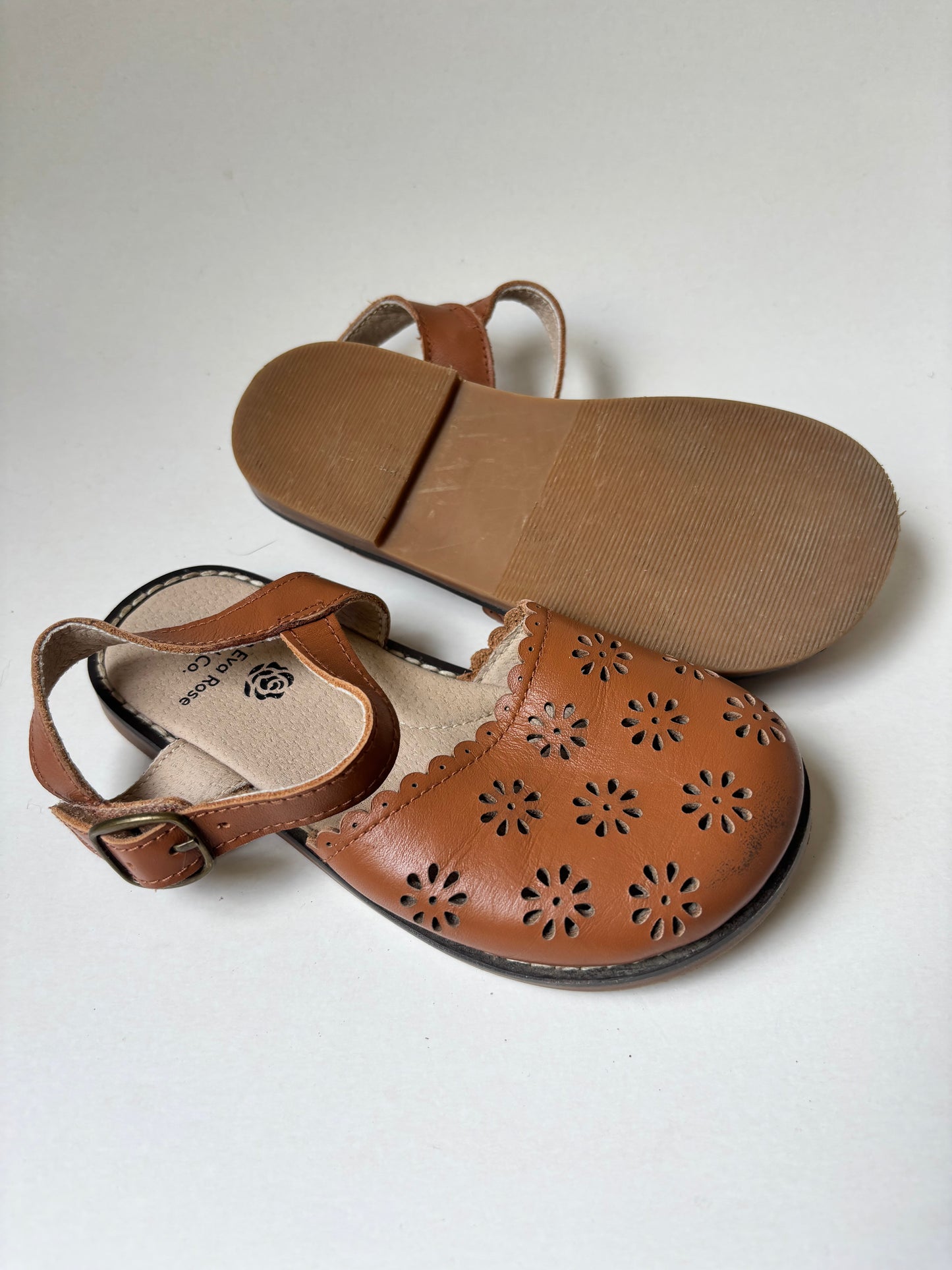 Brown Eyelet Sandals