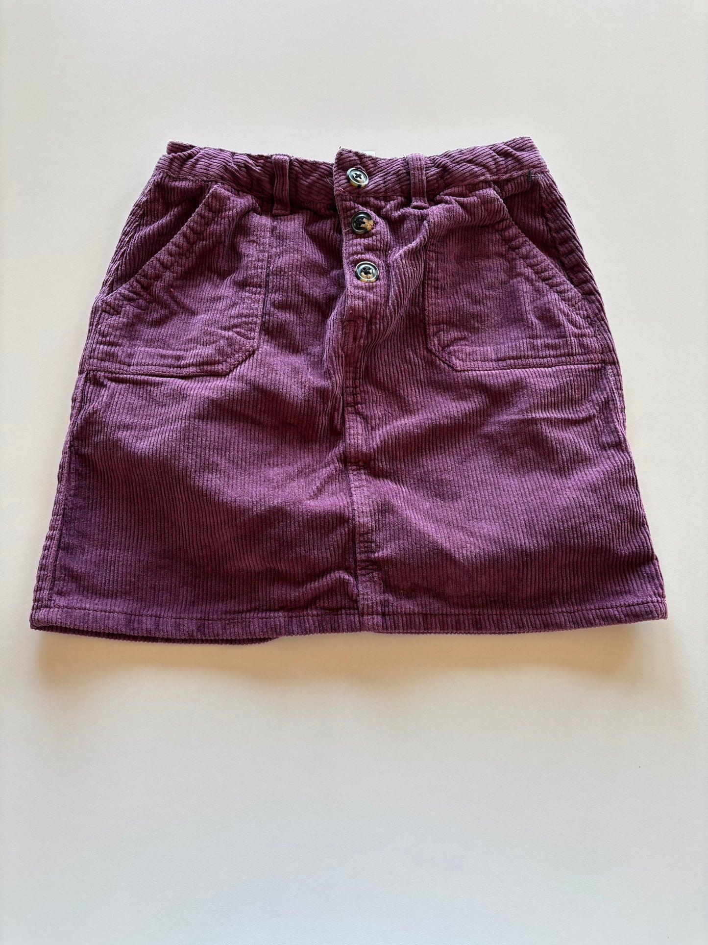 Eggplant Corduroy Skirt