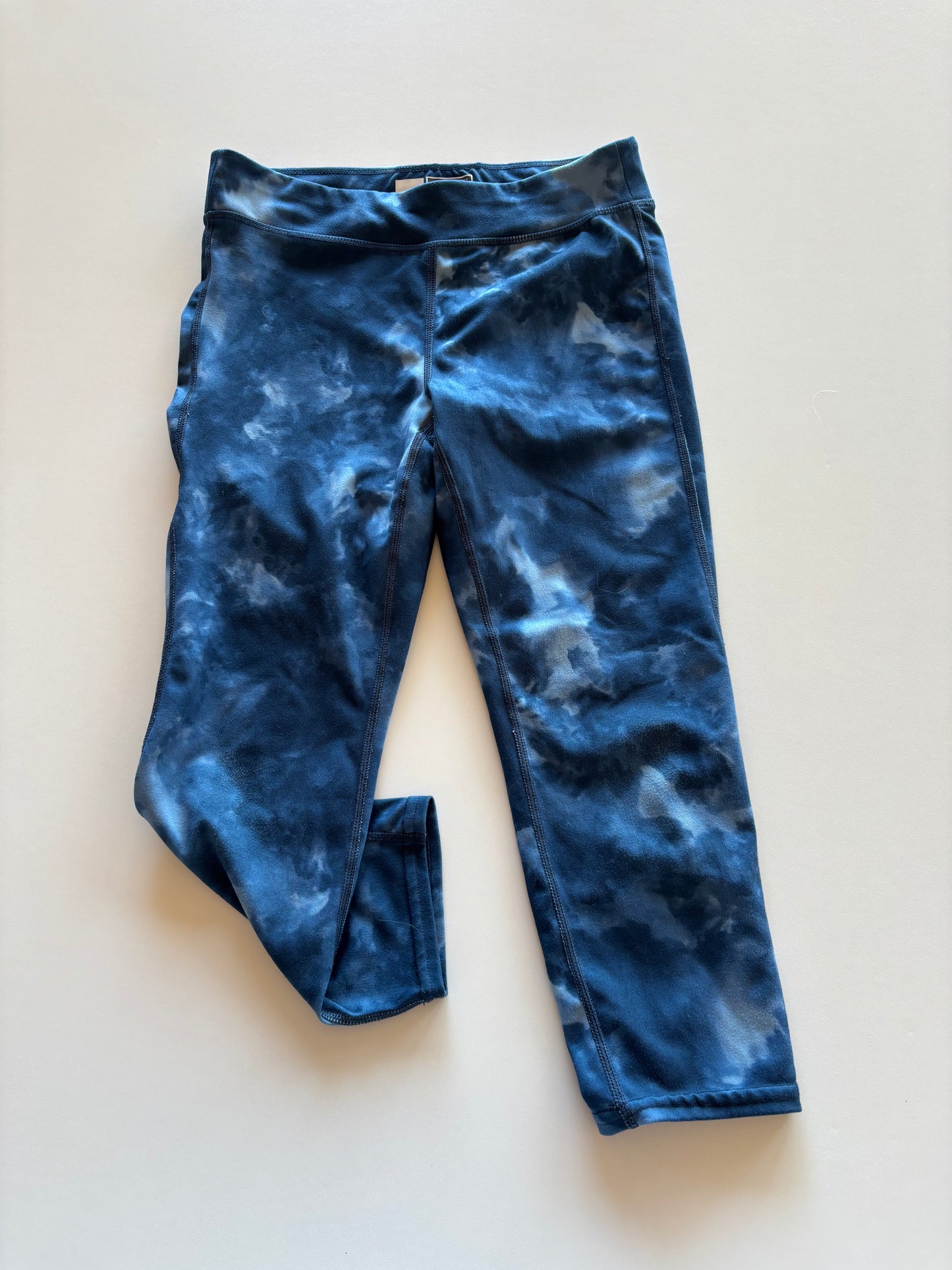 Blue Tie Dye Athletic Capris