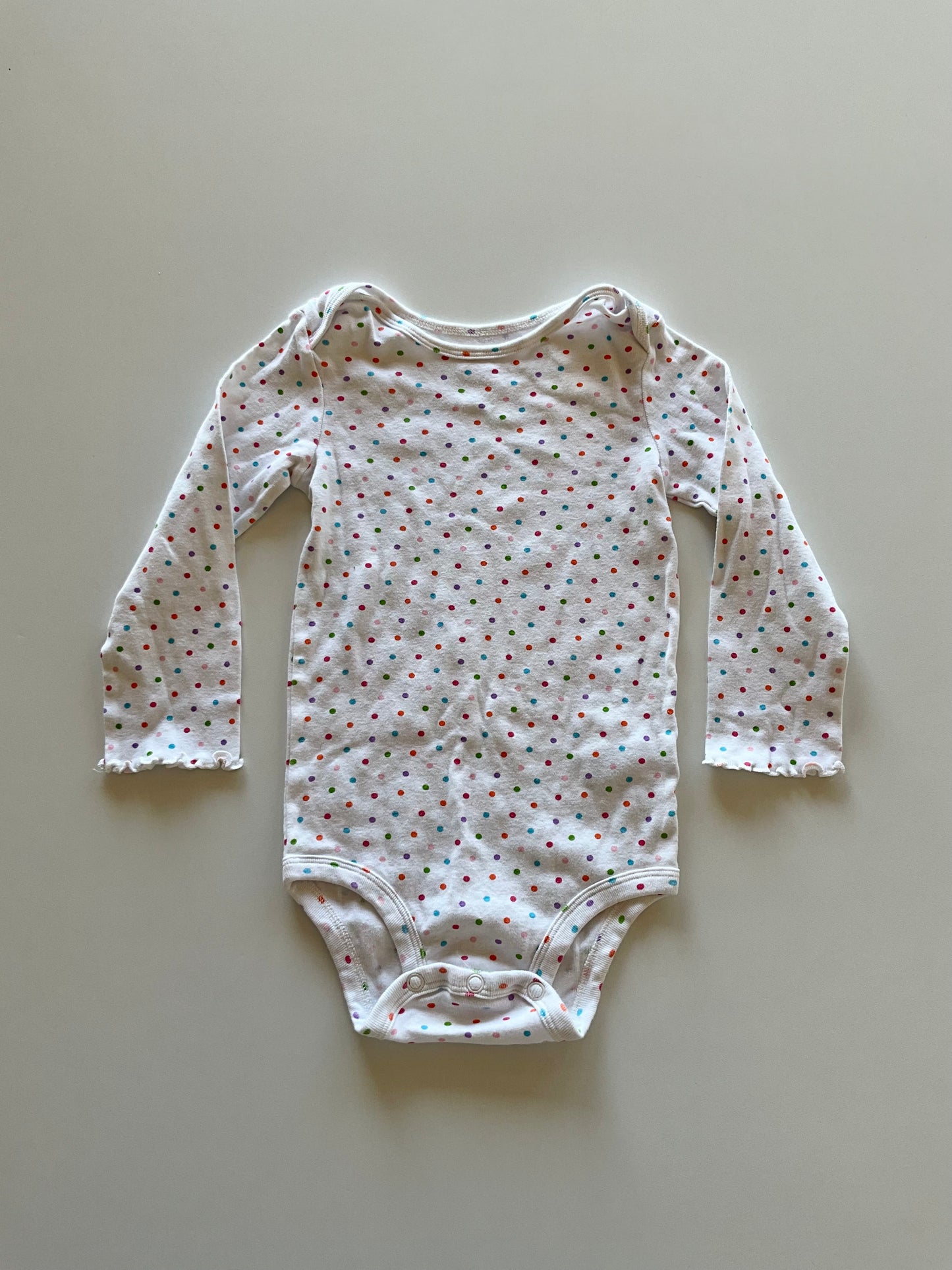 White Rainbow Polka Dot Onesie