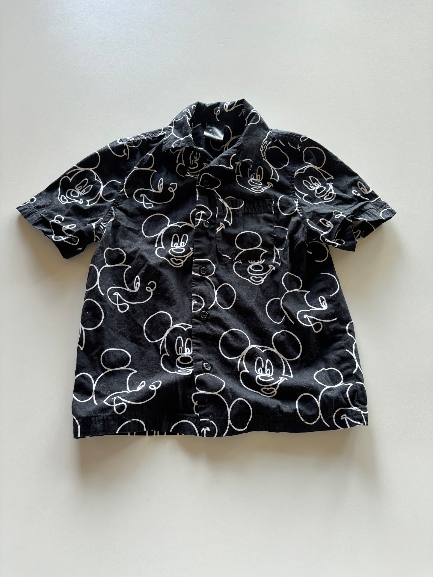 Black & White Mickey Button Up Shirt