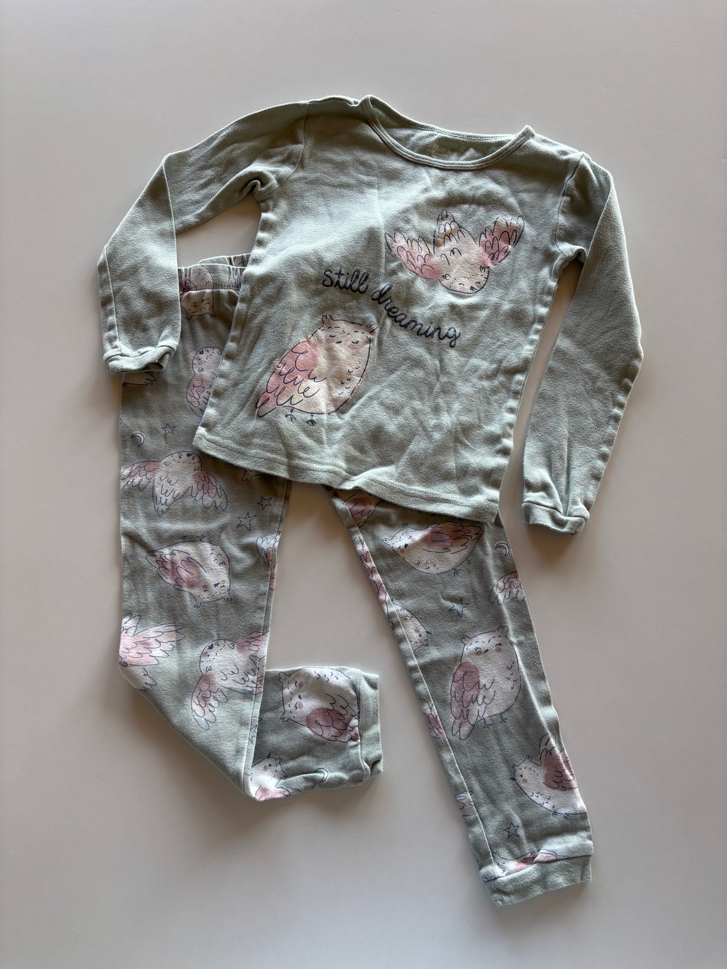 2pc Mint Owl Pajamas